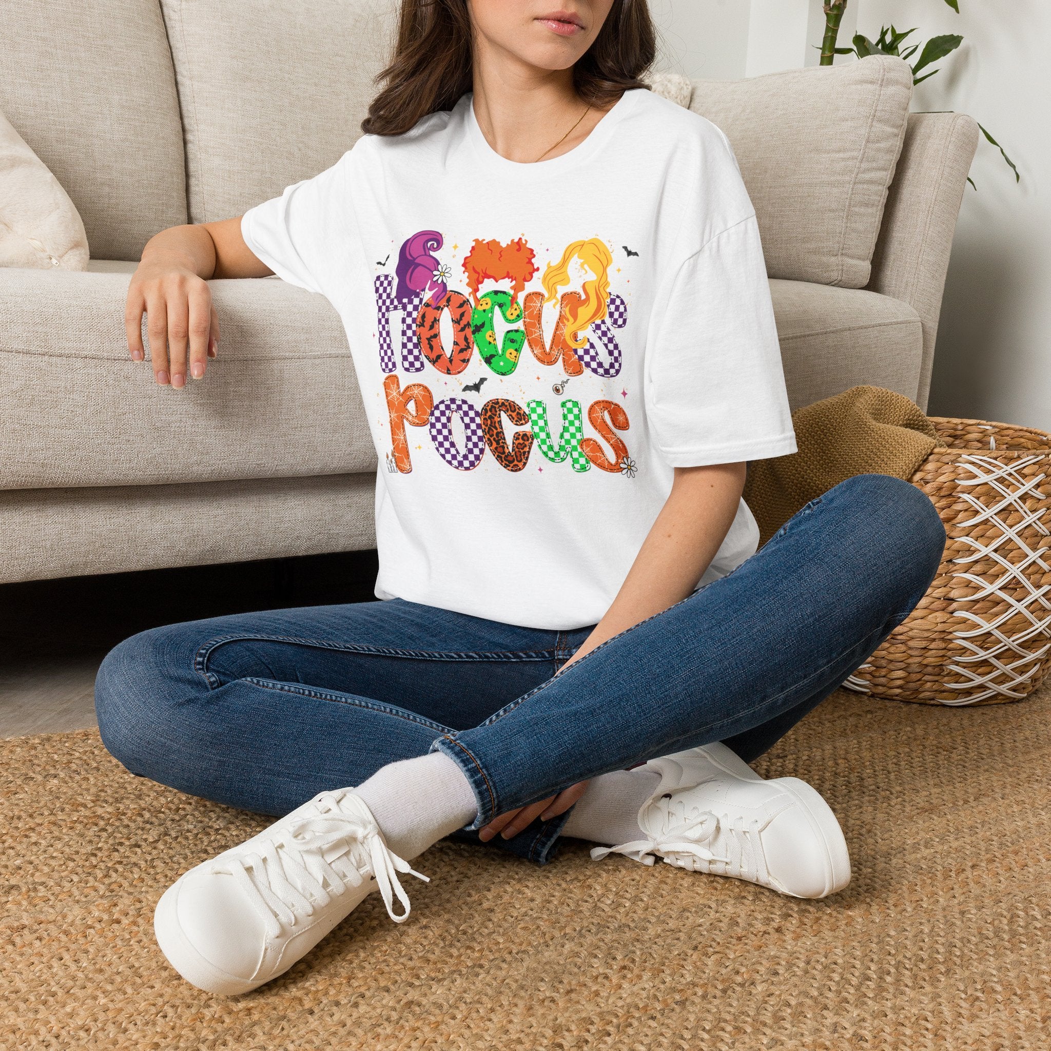 Hocus Pocus Halloween T‑Shirt — Colorful Witch Sisters Movie Tribute