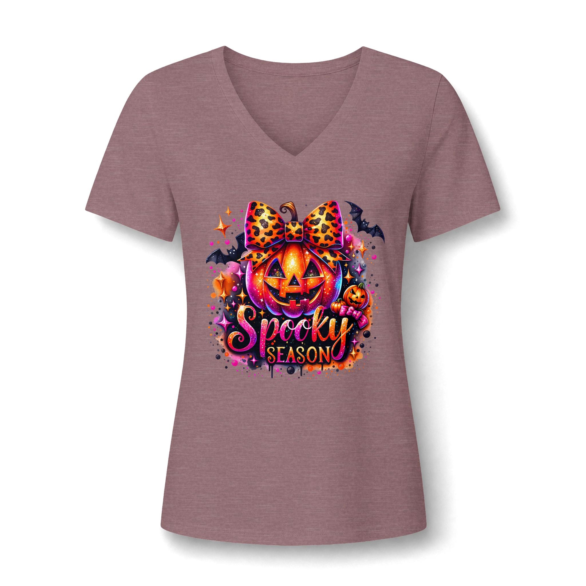 Spooky Season Pumpkin V-Neck Tee