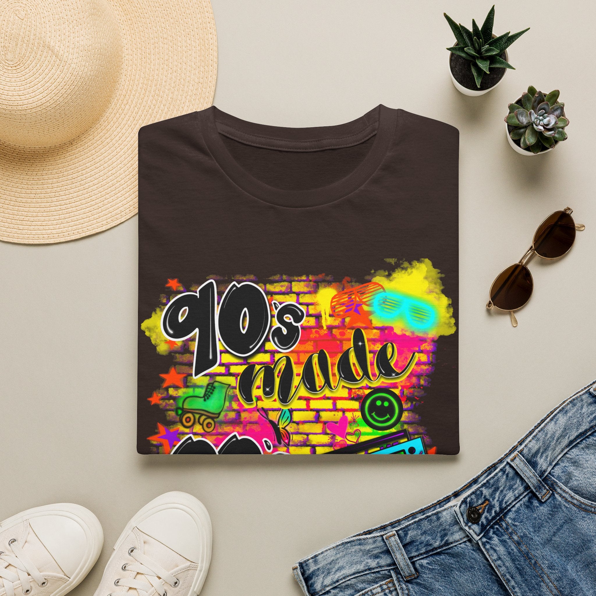 90s Vibes T-Shirt — '90s Made, 00s Raised' Retro Graffiti Tee
