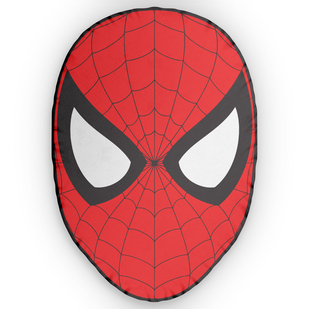 Spider Mask Pillow — Shaped Superhero Face Cushion