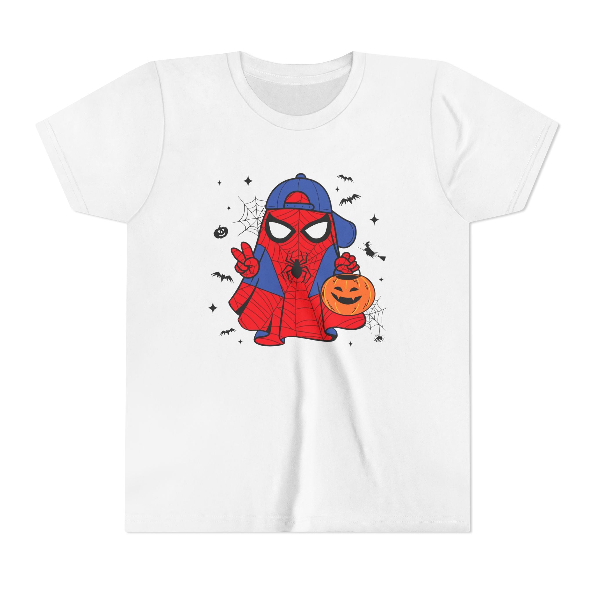 Kids Halloween Spider Superhero Tee – Cute Trick-or-Treat Pumpkin Design