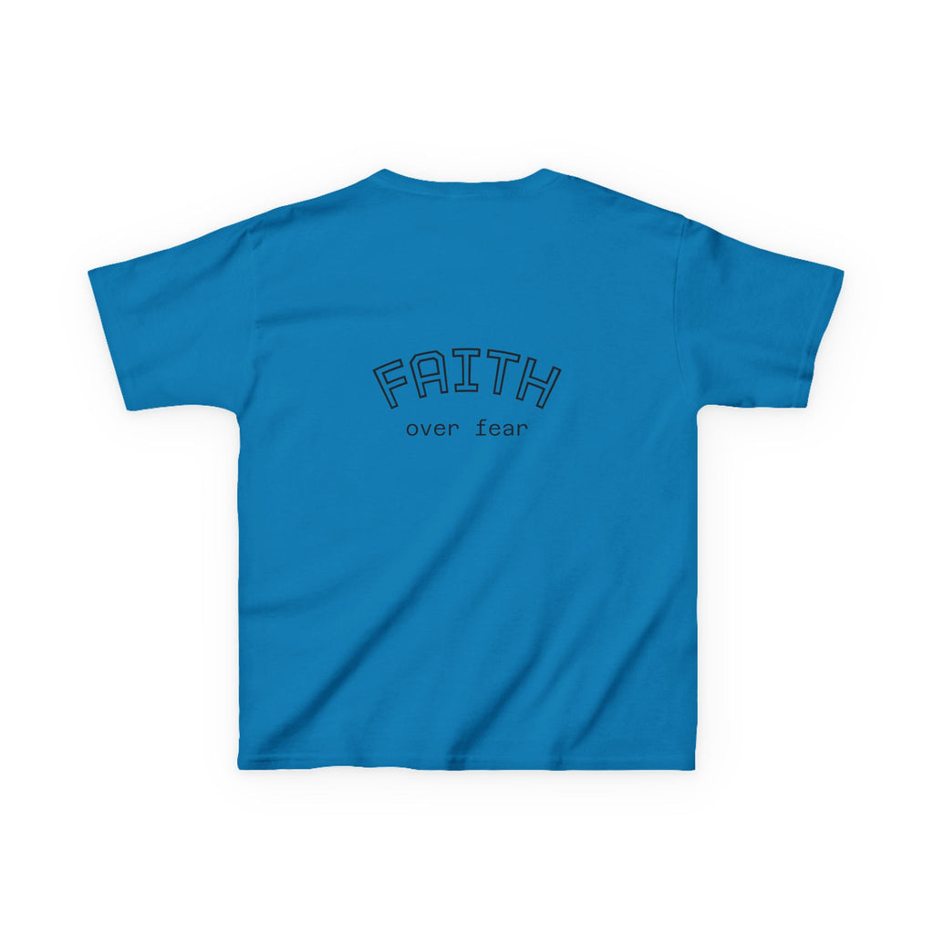 Faith Over Fear Kids T-Shirt | Christian Typography Tee
