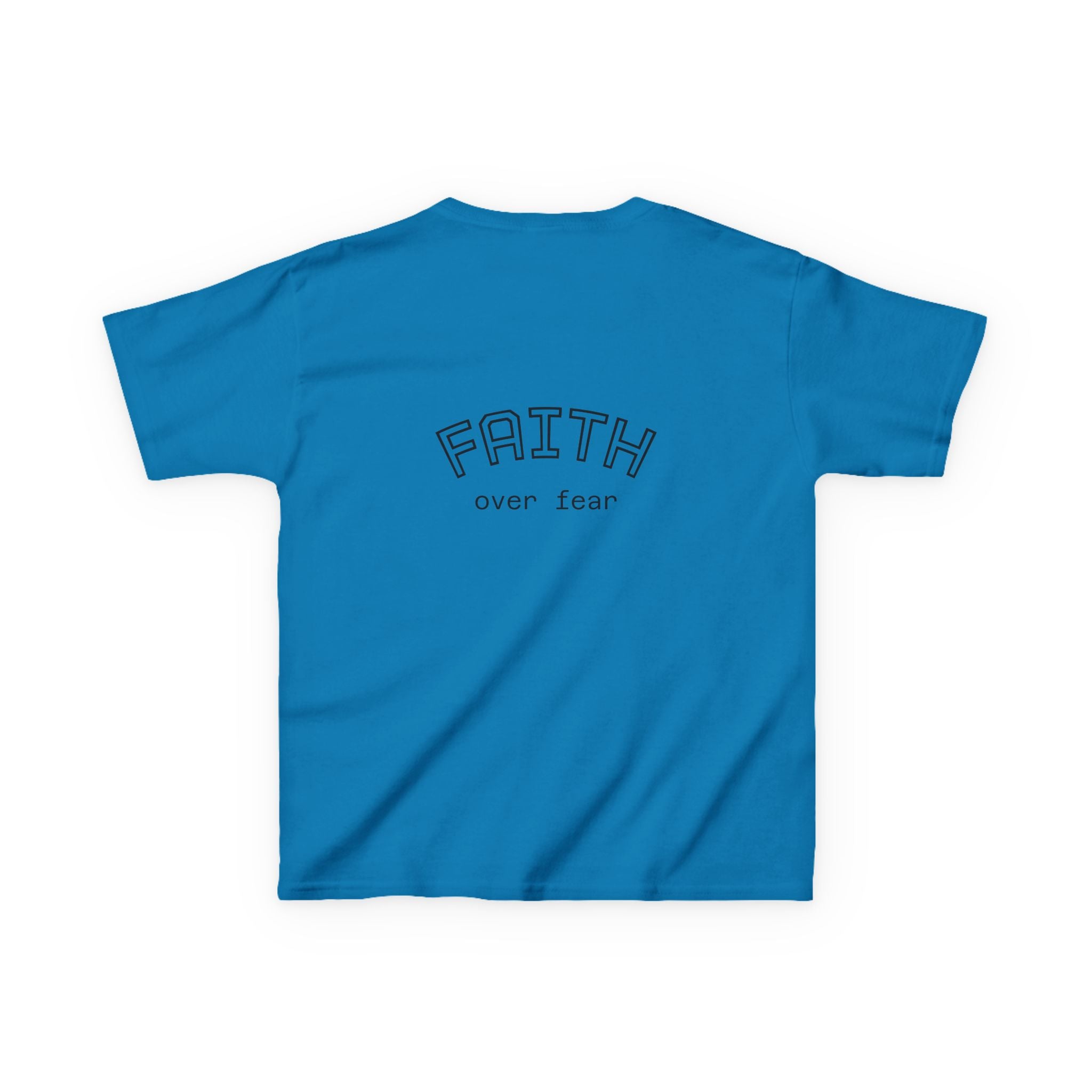 Faith Over Fear Kids T-Shirt | Christian Typography Tee