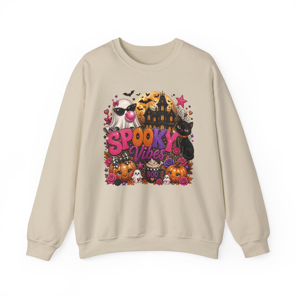 Sweatshirt — "Spooky Vibes" Halloween Graphic Crewneck