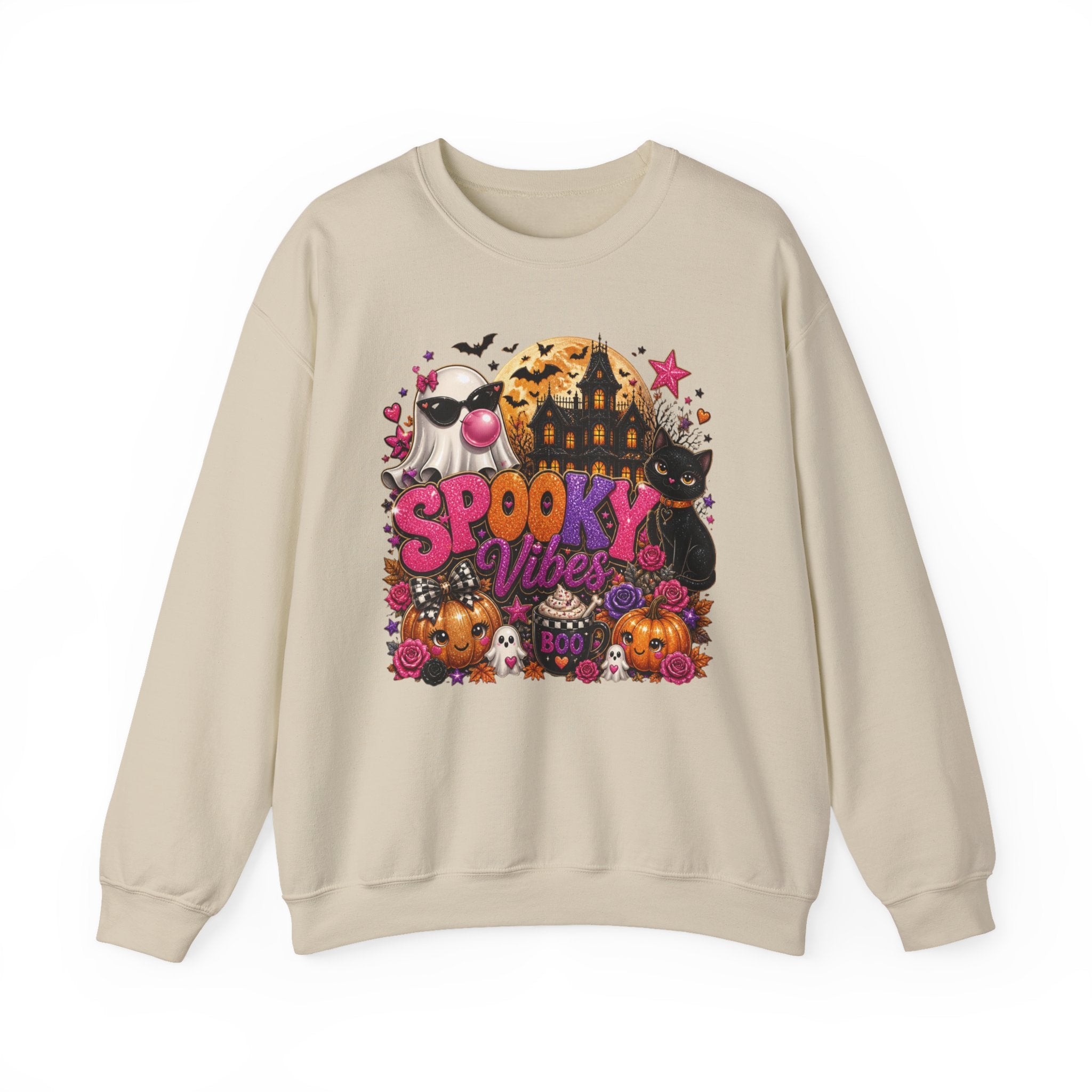 Sweatshirt — "Spooky Vibes" Halloween Graphic Crewneck