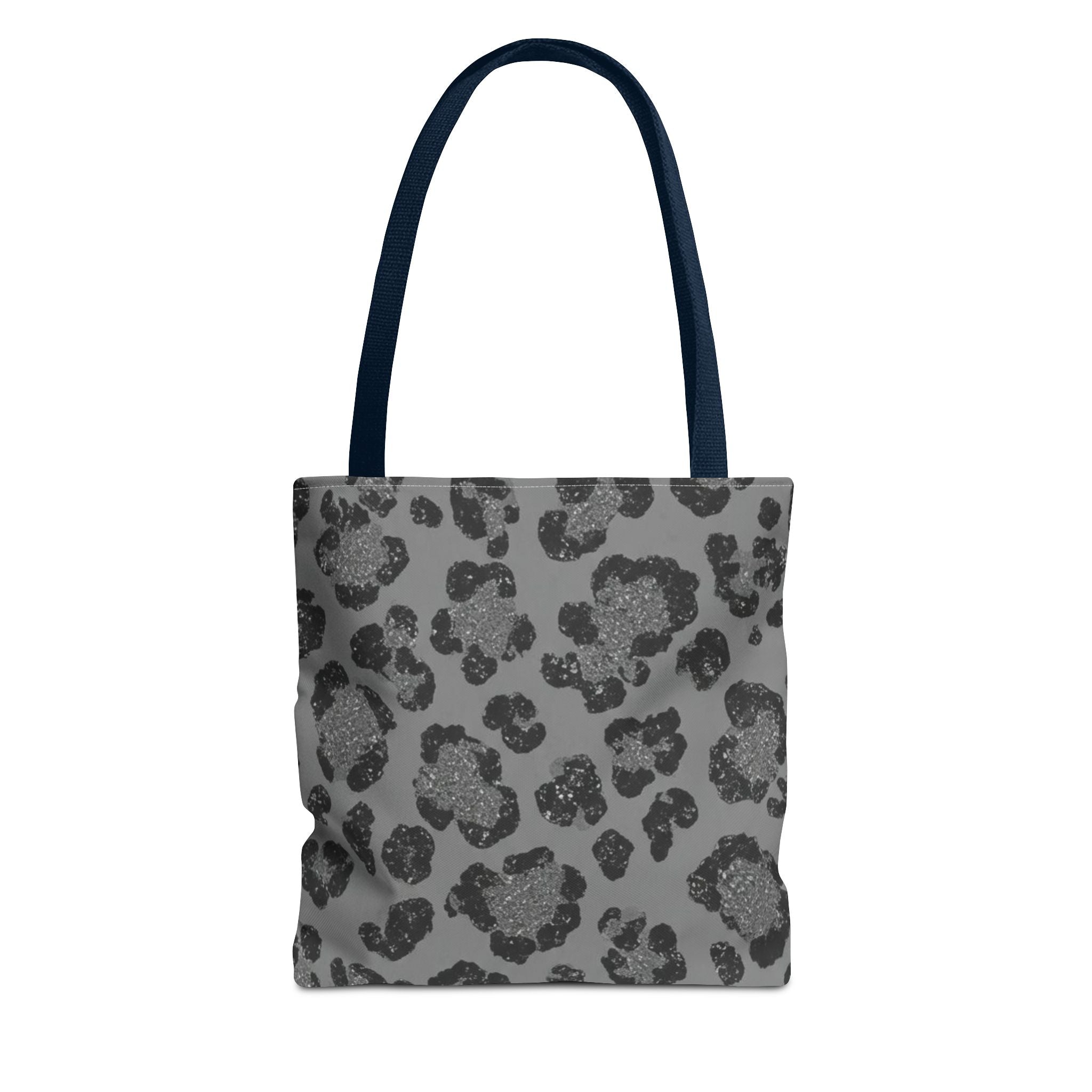 Leopard Print Tote Bag — Grey Animal Pattern All-Over-Print Tote