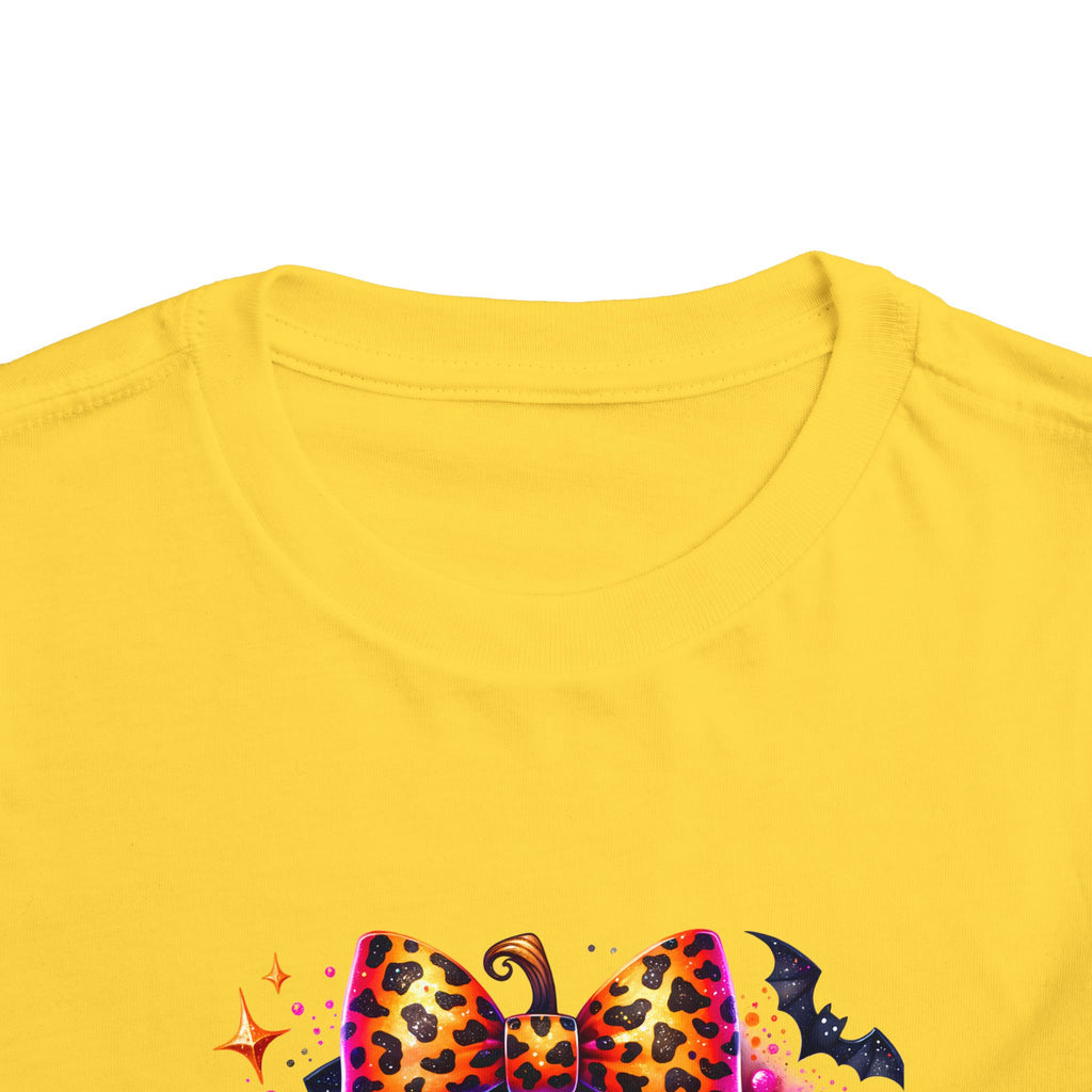 Toddler Tee — "Spooky Season" Pumpkin Bow Halloween Shirt