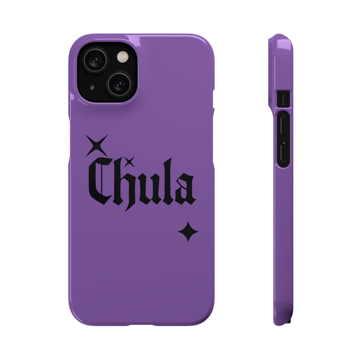 Chula Gothic Script Phone Case | Purple Snap Case