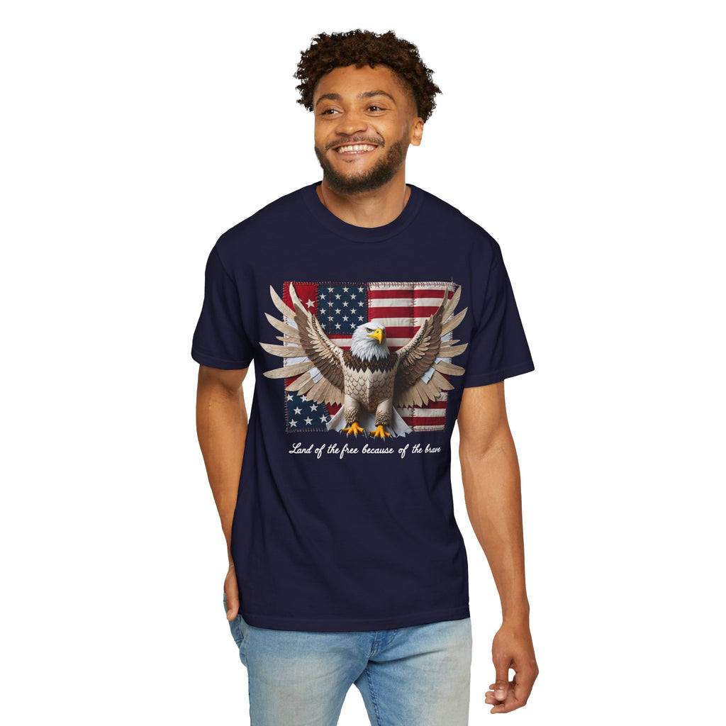 American Eagle Flag T-Shirt – Patriotic Bald Eagle Graphic Tee
