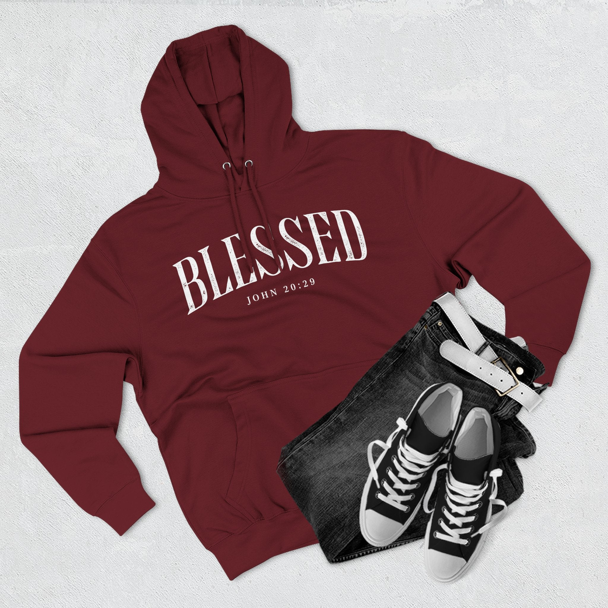Blessed Fleece Hoodie — Cozy "BLESSED" Pullover for Faith & Everyday Comfort