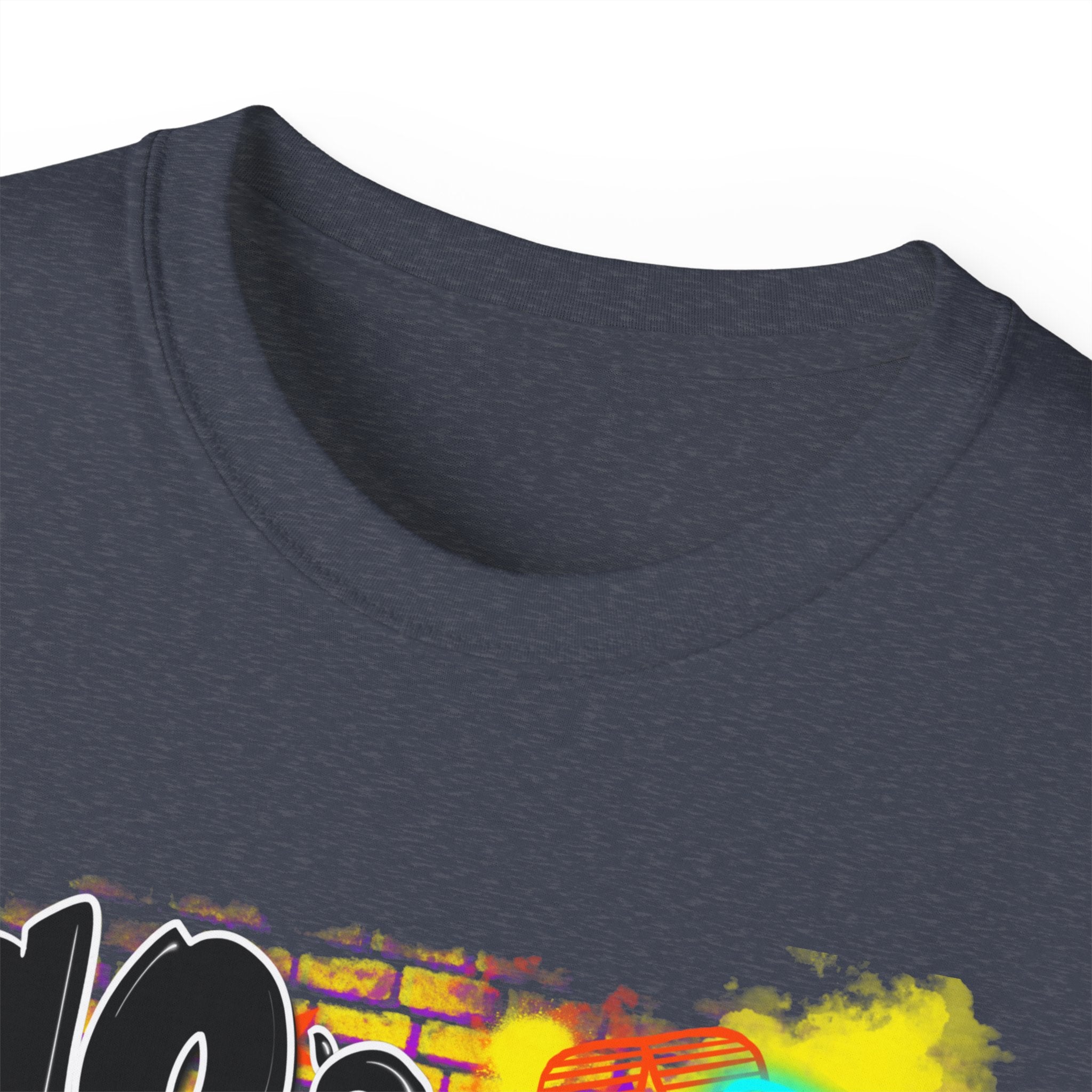 90s Made 00s Raised T-Shirt — Neon Retro Boombox Graphic Tee