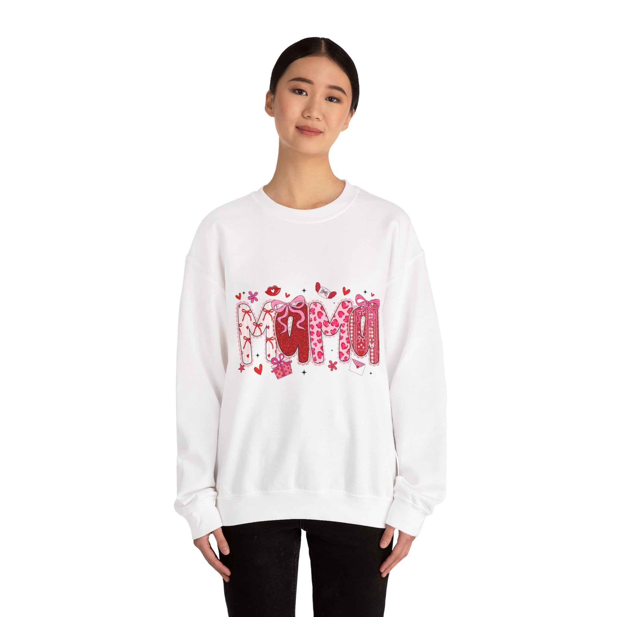 Heart Graphic Sweatshirt - Cute Valentine’s Day