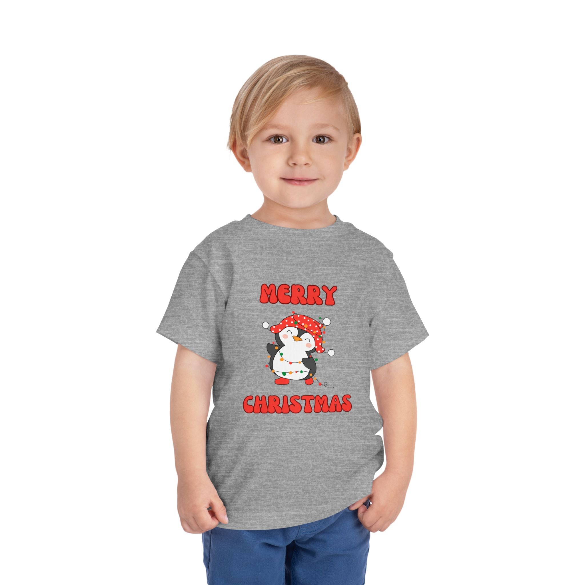 Merry Christmas Penguin Toddler Tee