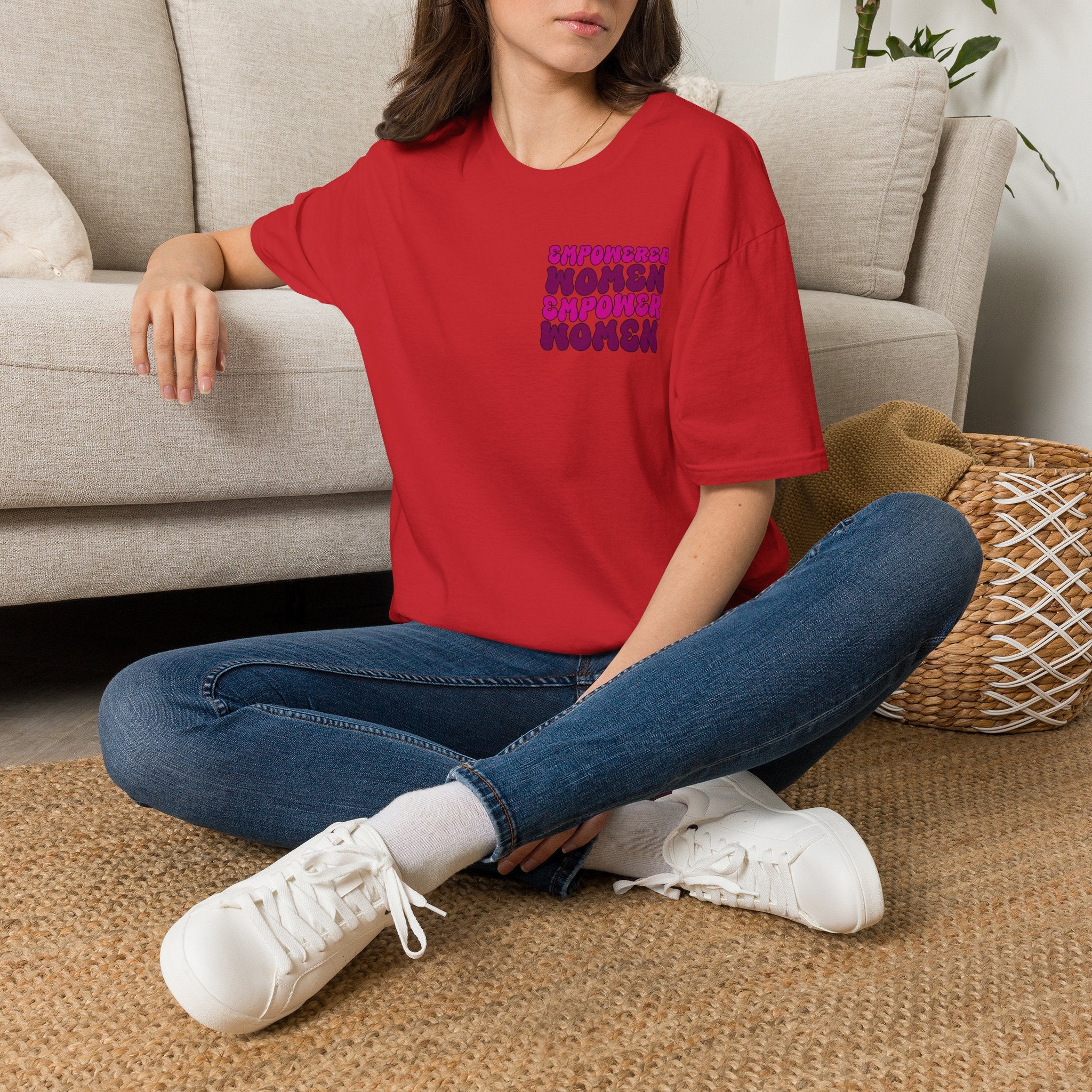 T-Shirt — Empowered Women Empower Women Retro Script Chest Design
