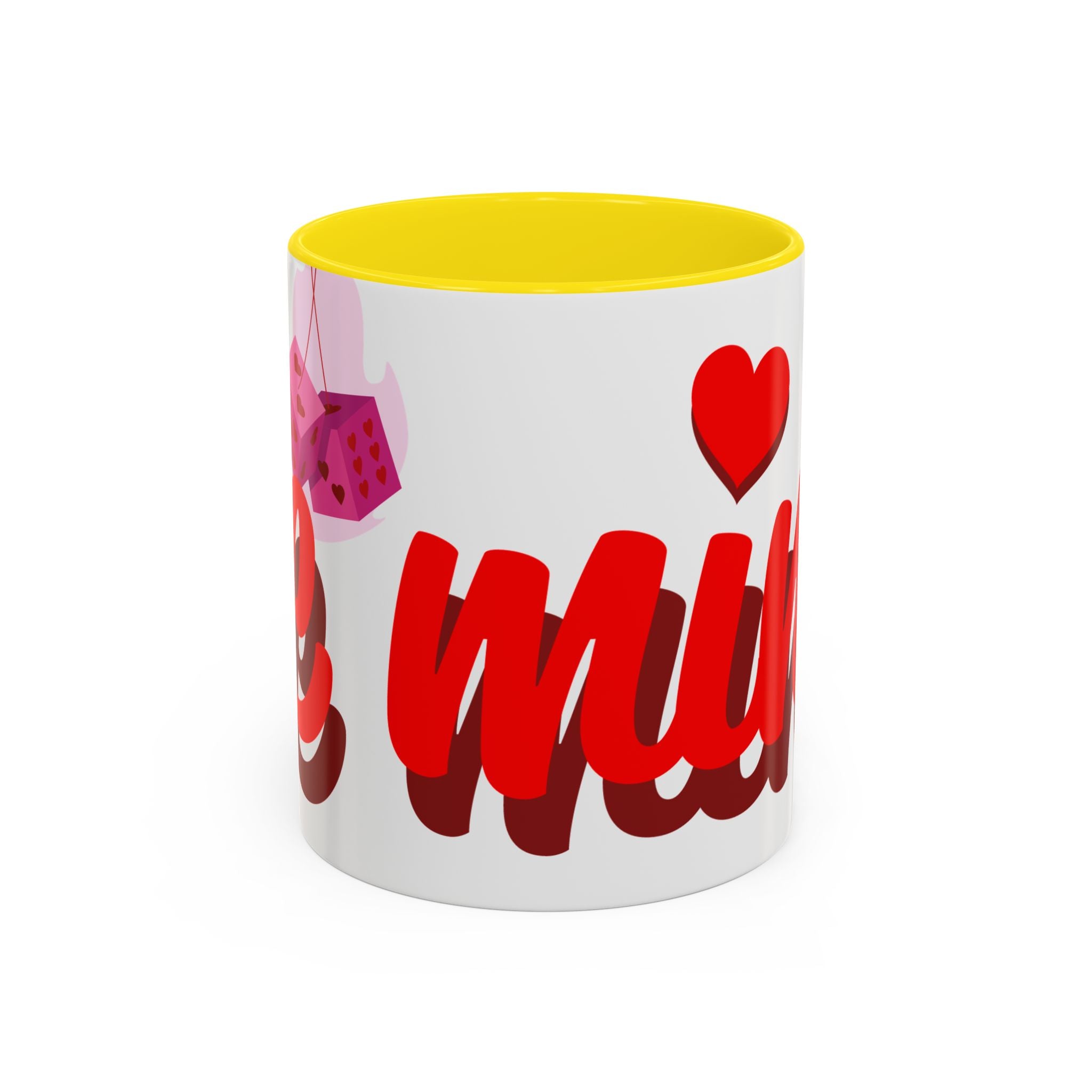 Be Mine Mug | Heart Valentine Coffee Mug, Accent Handle and Rim