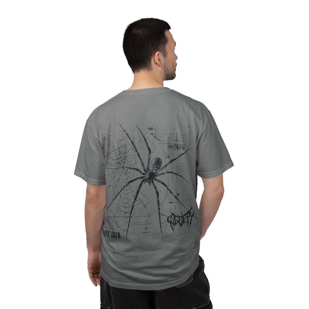 Spider Web Graphic T‑Shirt — Black Line Art Spiderback Tee