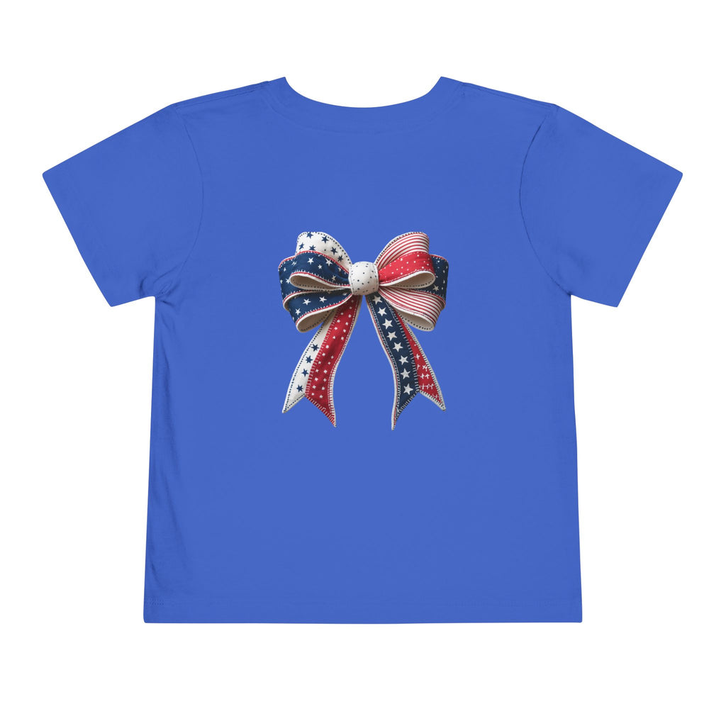 Toddler Tee - "Stay Spangled Sassy" Patriotic Bow 4th of July Shirt