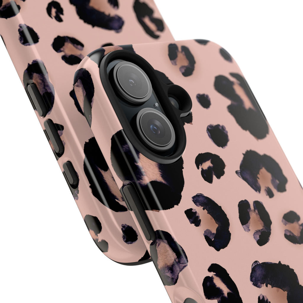 Leopard Print Tough Phone Case — Pink Animal Print Protective Cover