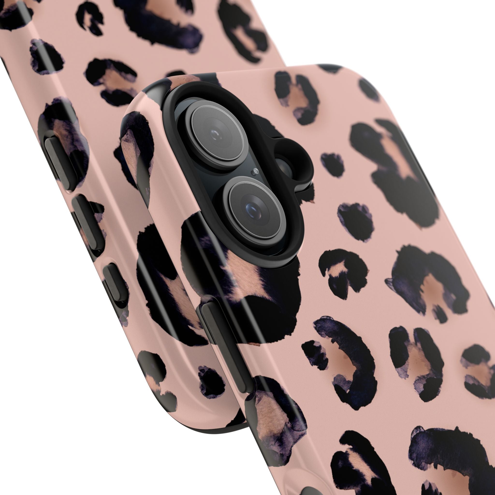 Leopard Print Tough Phone Case — Pink Animal Print Protective Cover