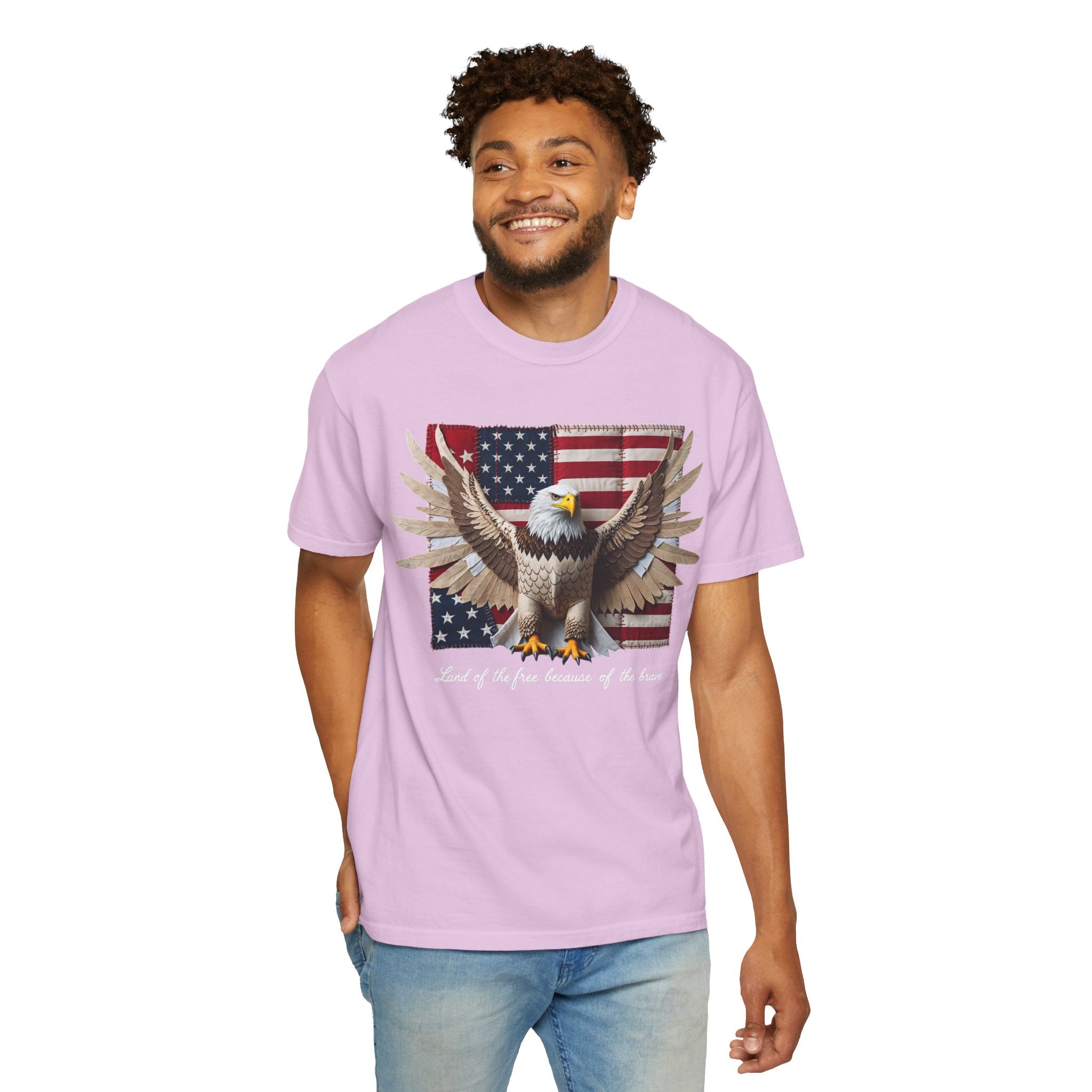 American Eagle Flag T-Shirt – Patriotic Bald Eagle Graphic Tee