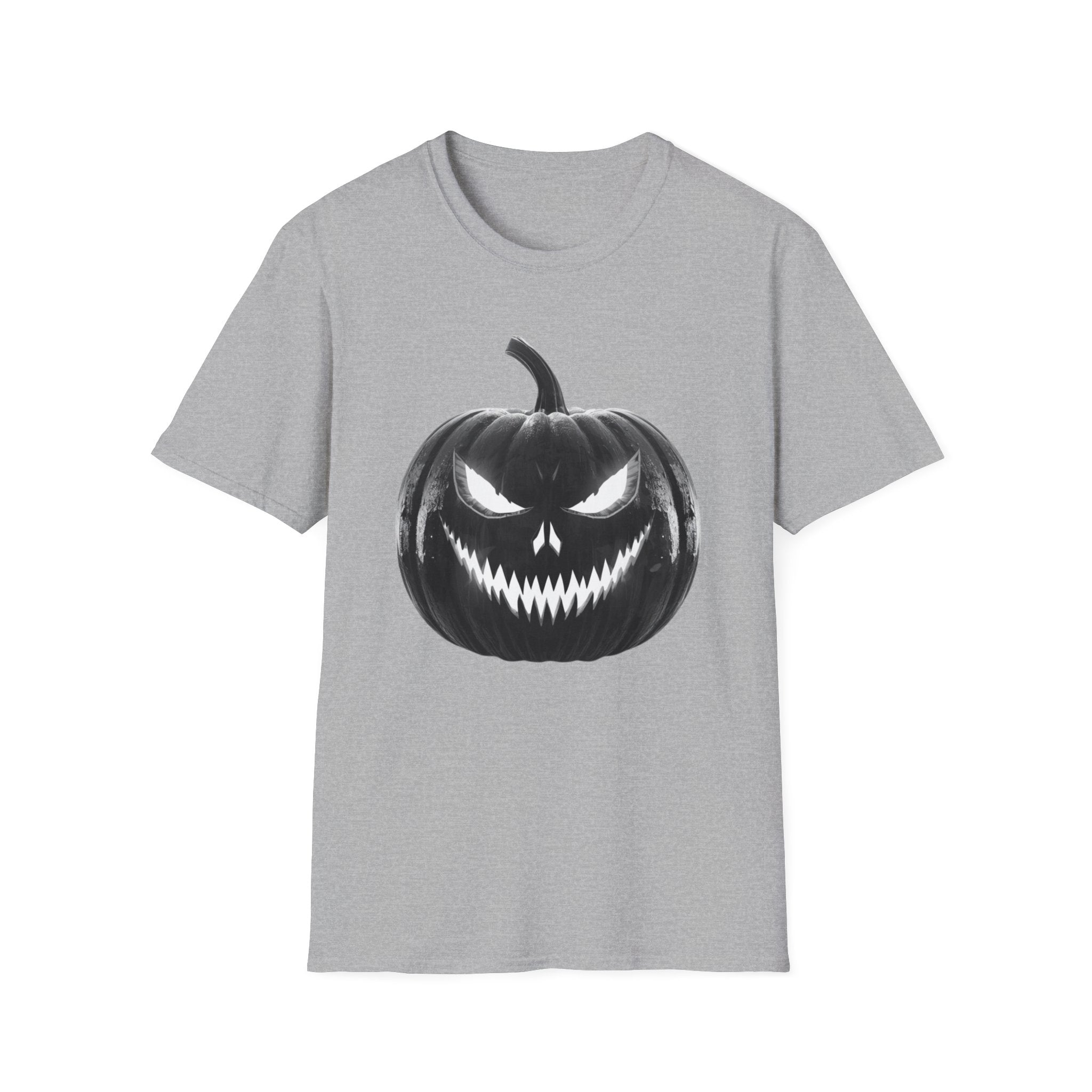 Halloween Jack-O'-Lantern T-Shirt — Spooky Black Pumpkin Graphic