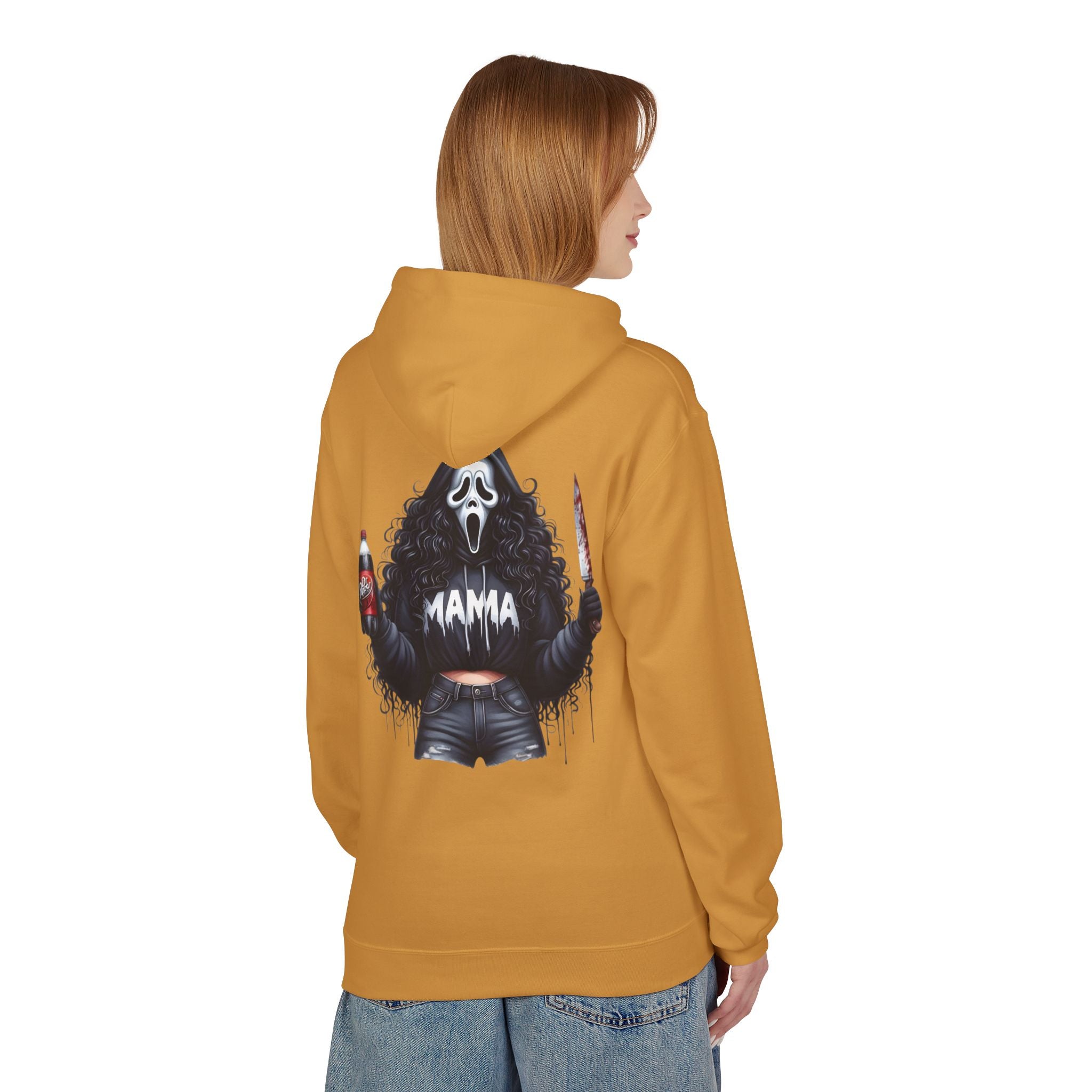 Horror Mama Hoodie — 'What's Your Favorite Scary Movie?' Graphic Hooded Sweatshirt