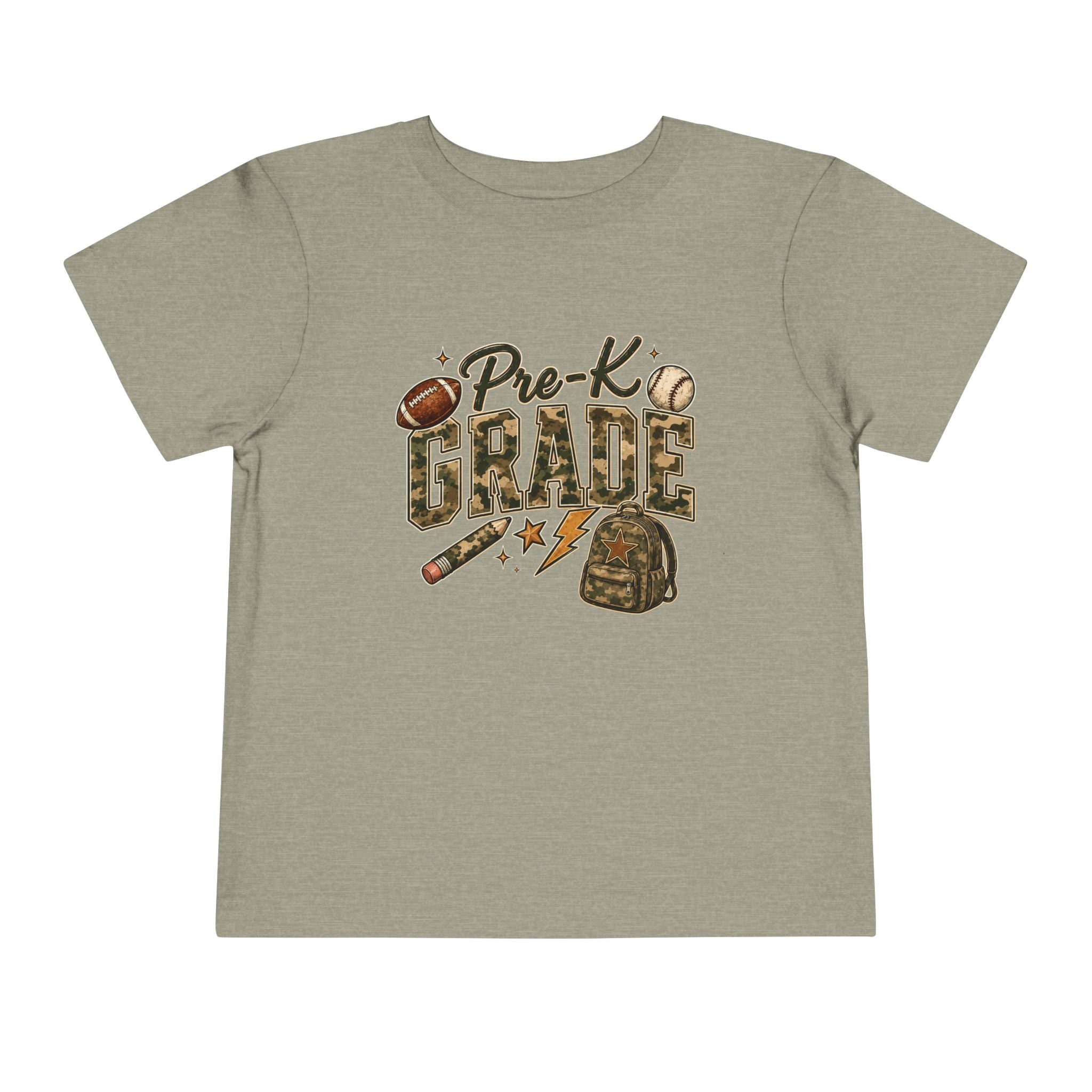 Pre-K Grade Toddler Tee — Back to School Sports Design