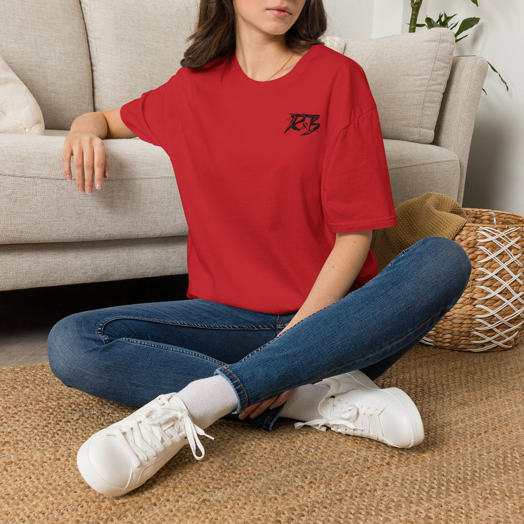 R&B Minimalist Logo T-Shirt — Retro Script Chest Print