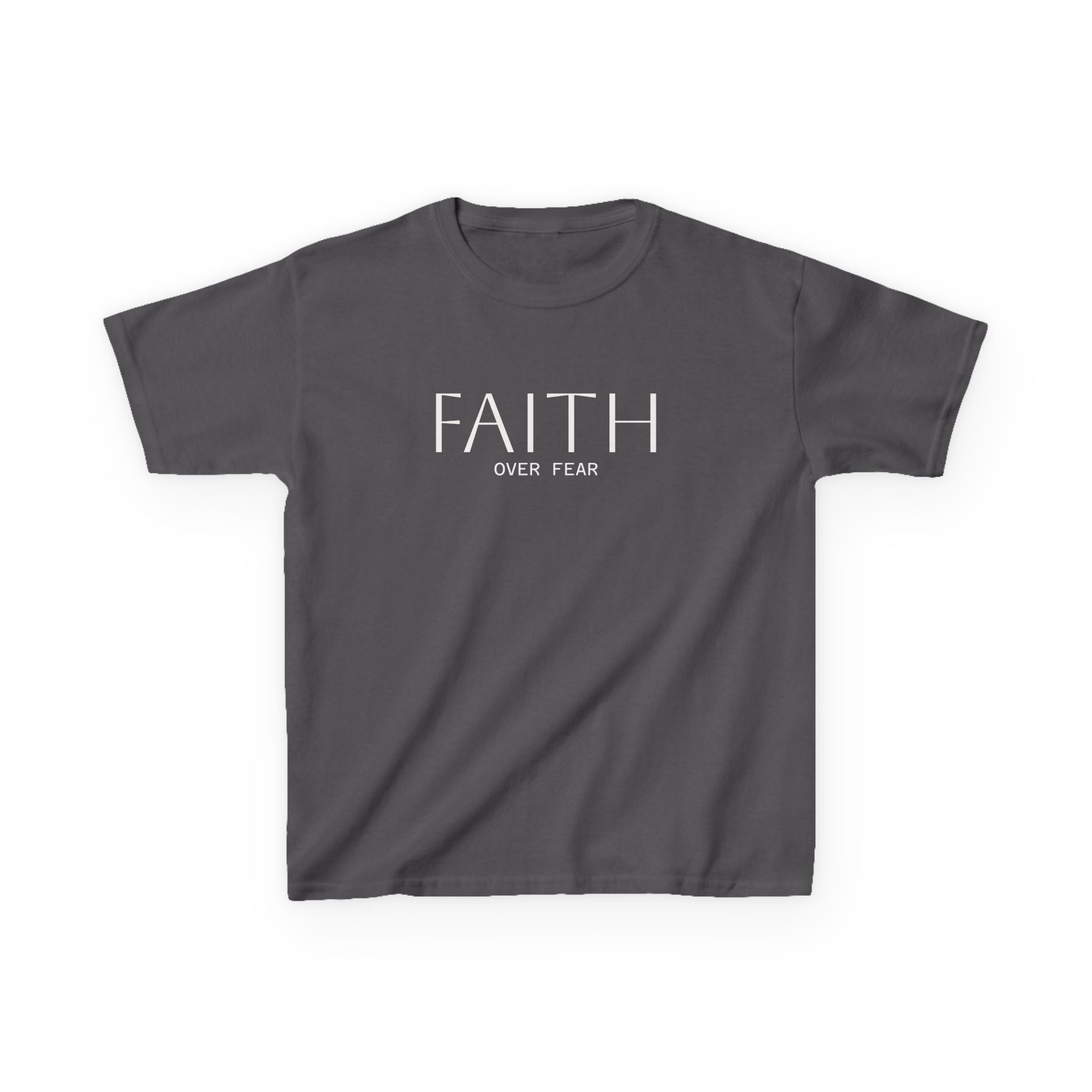Faith Over Fear Kids Tee | Inspirational Christian Youth Shirt