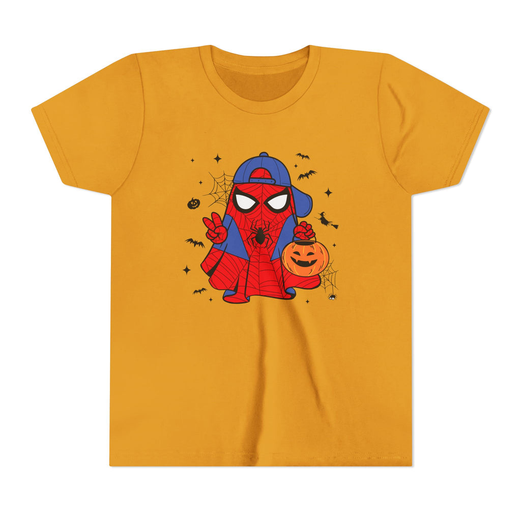 Kids Halloween Spider Superhero Tee – Cute Trick-or-Treat Pumpkin Design