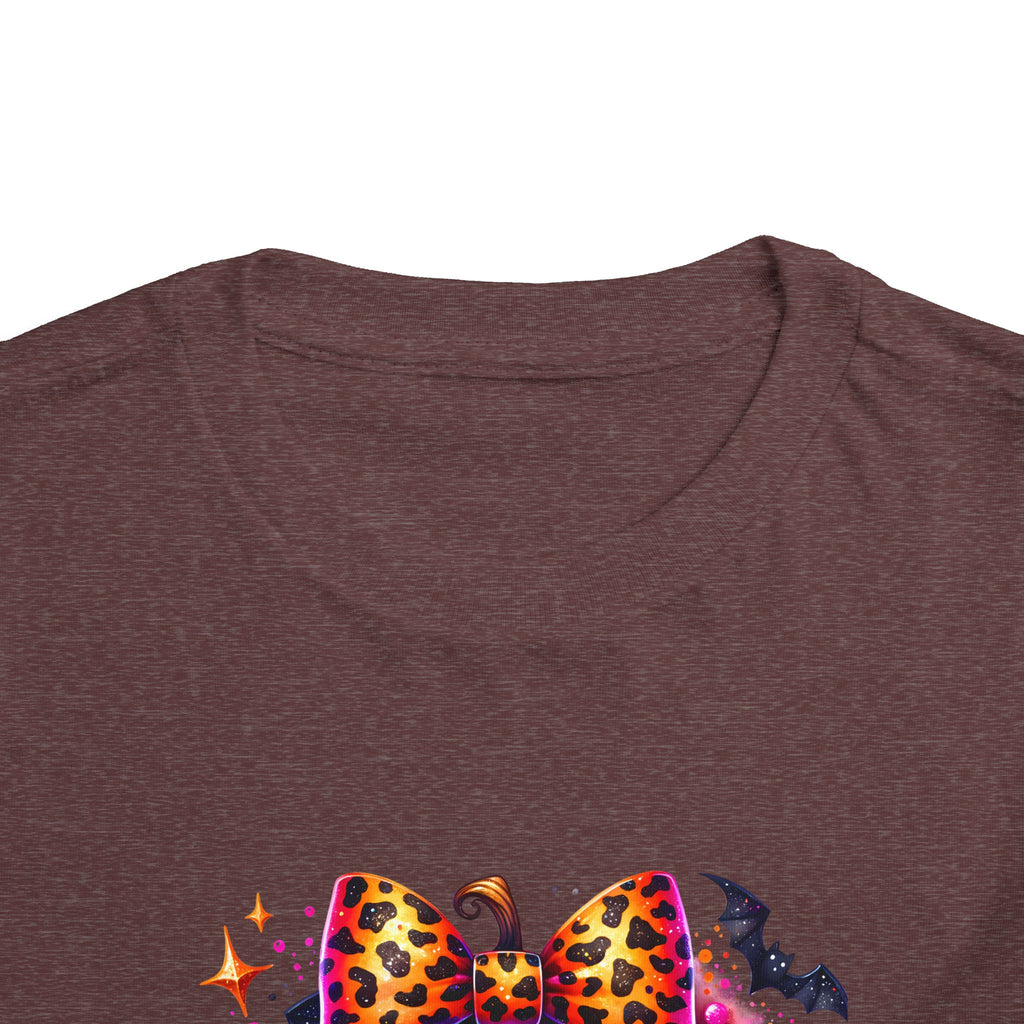 Toddler Tee — "Spooky Season" Pumpkin Bow Halloween Shirt