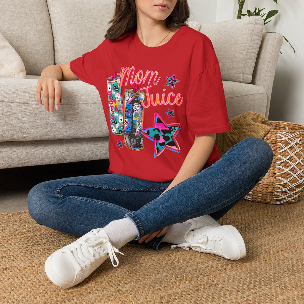 Mom Juice T-Shirt — Funny Red Bull Energy Drink Graphic Tee for Moms