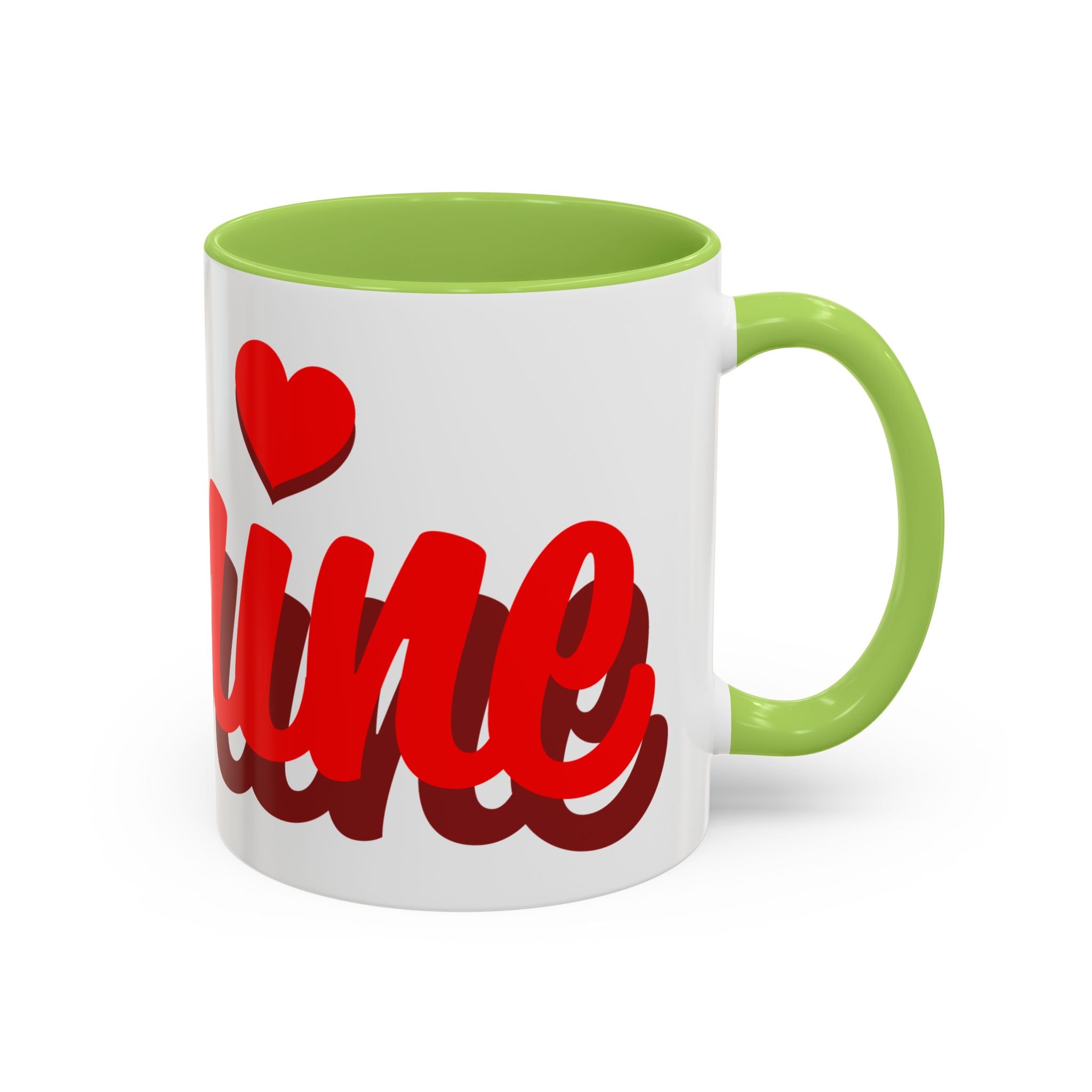 Be Mine Mug | Heart Valentine Coffee Mug, Accent Handle and Rim