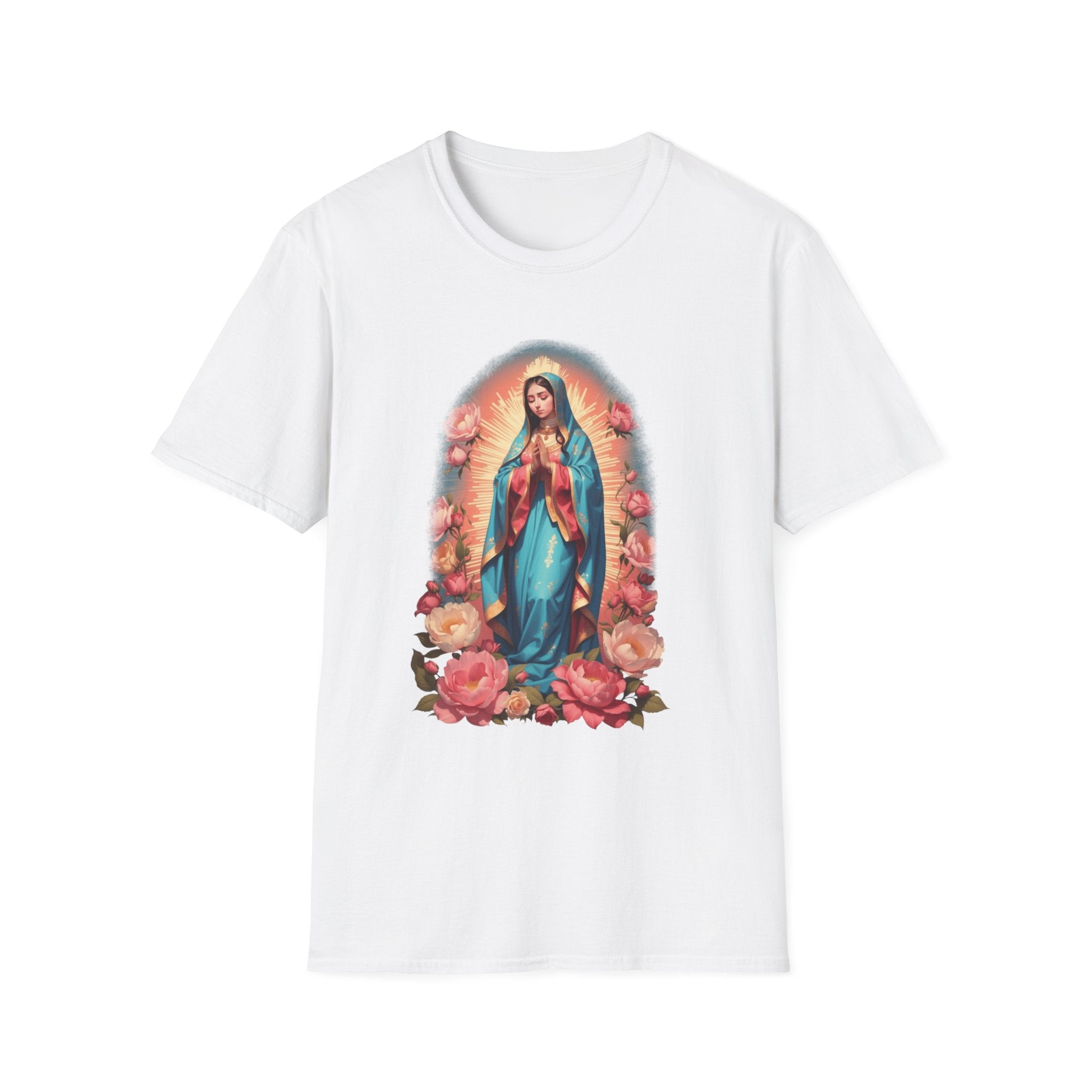 Virgin Mary Pray T-Shirt – Religious Catholic Tee with Colossians 4:2