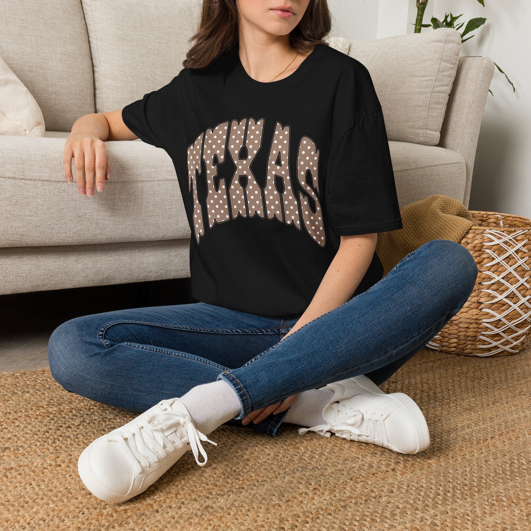 Texas Polka Dot Tee — Retro Western State Graphic T-Shirt