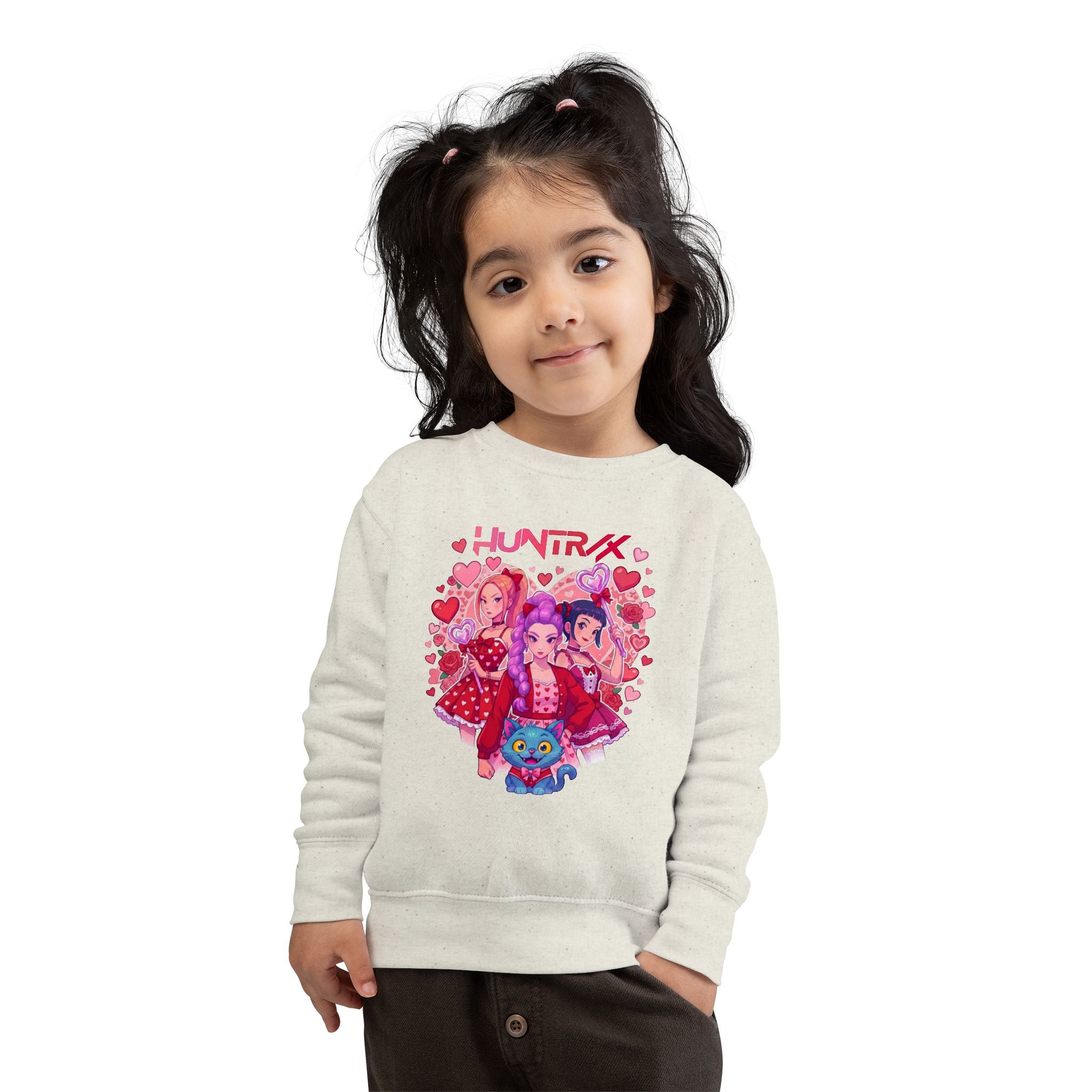 Toddler Sweatshirt — Pink Heart Huntrix
