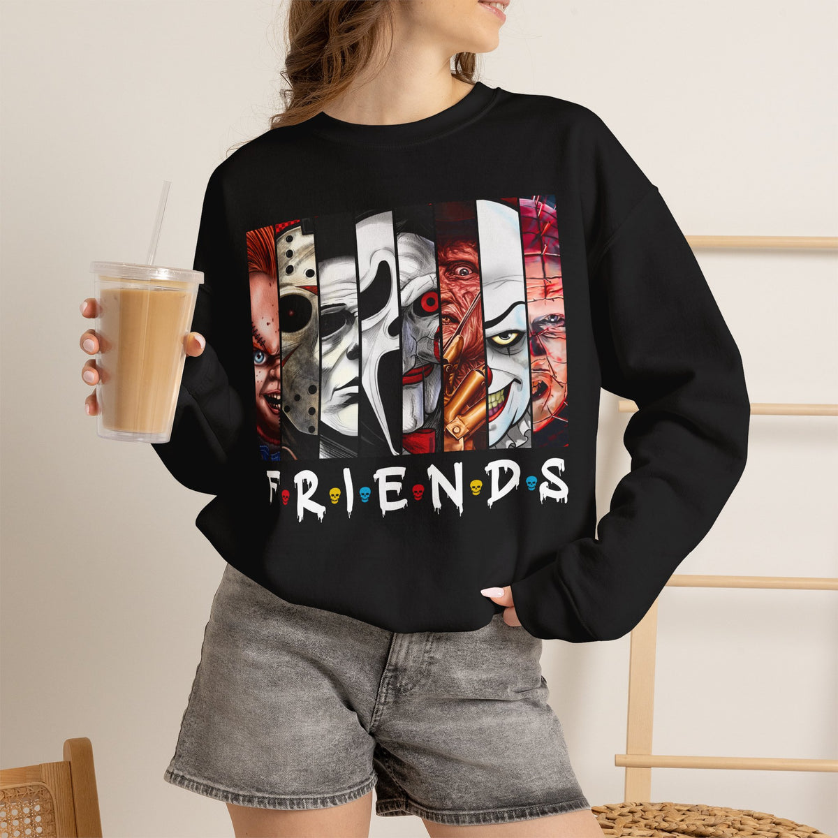 Horror Icons 'Friends' Crewneck Sweatshirt