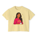 Goal Getter Women's Boxy Tee — Empowering Graphic Crop Top