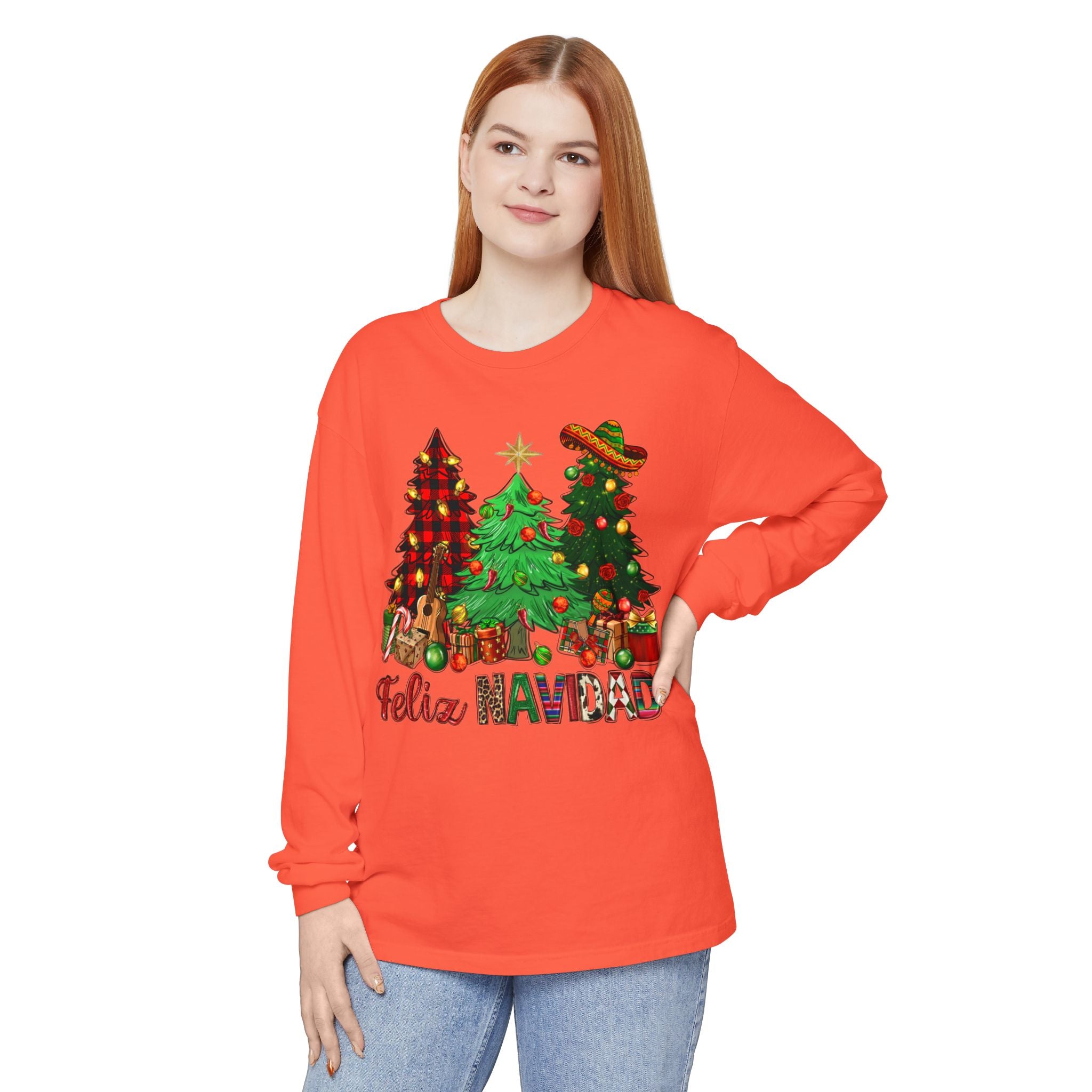 Feliz Navidad Christmas Long Sleeve Tee