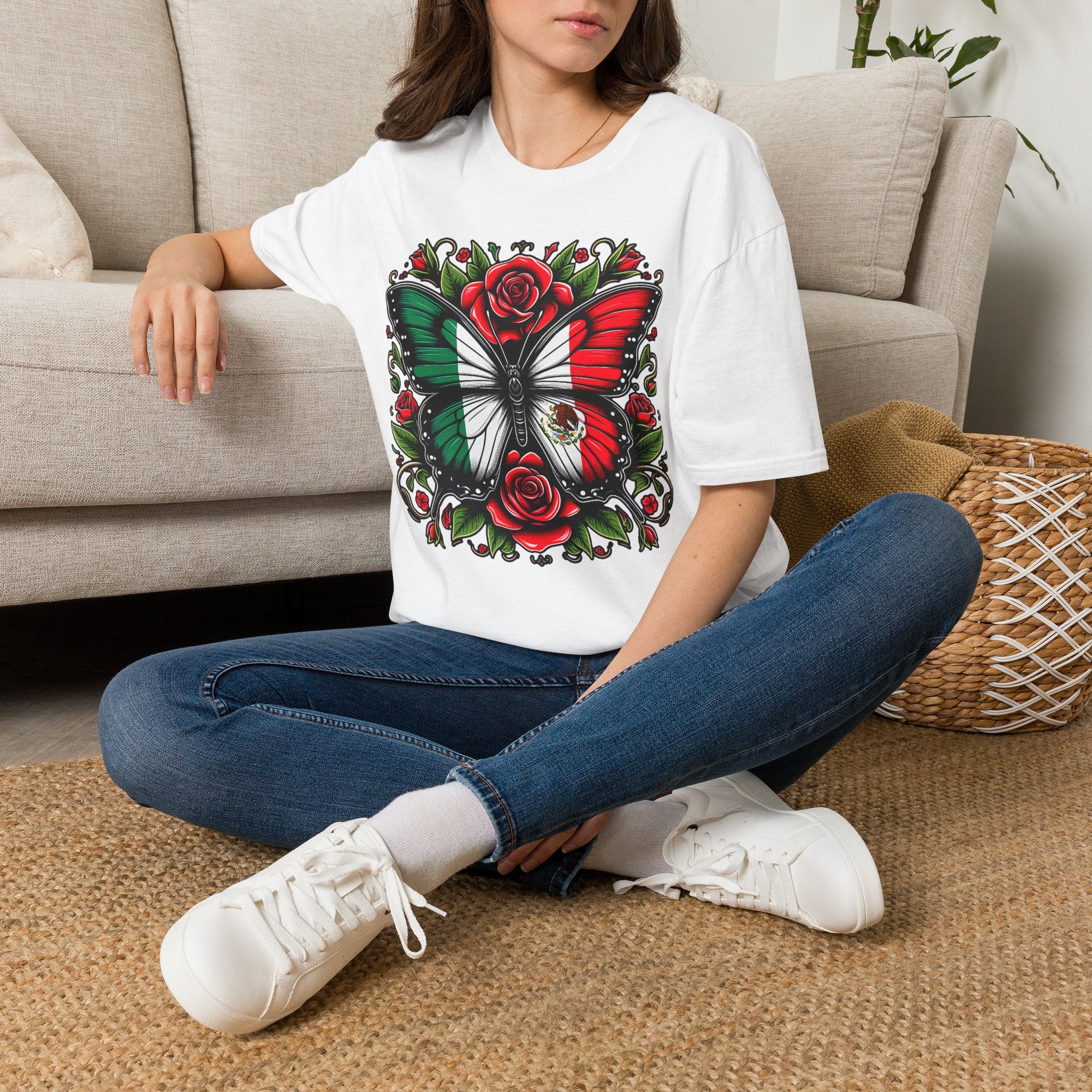 Mexican Flag Butterfly T-Shirt — Rose & Eagle Graphic Tee