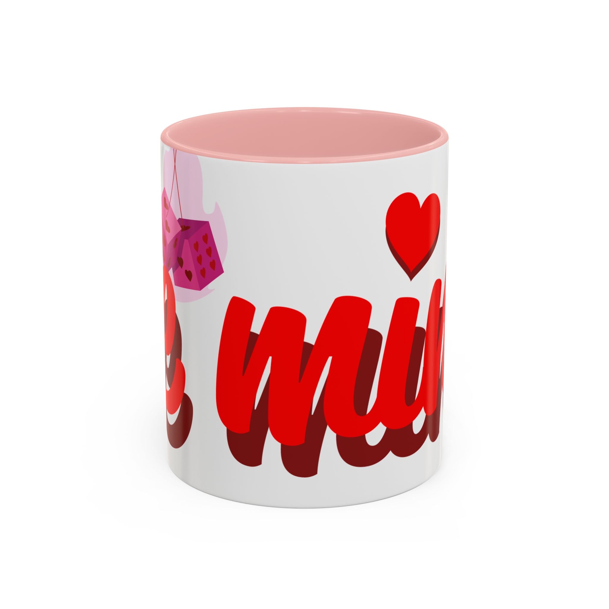 Be Mine Mug | Heart Valentine Coffee Mug, Accent Handle and Rim