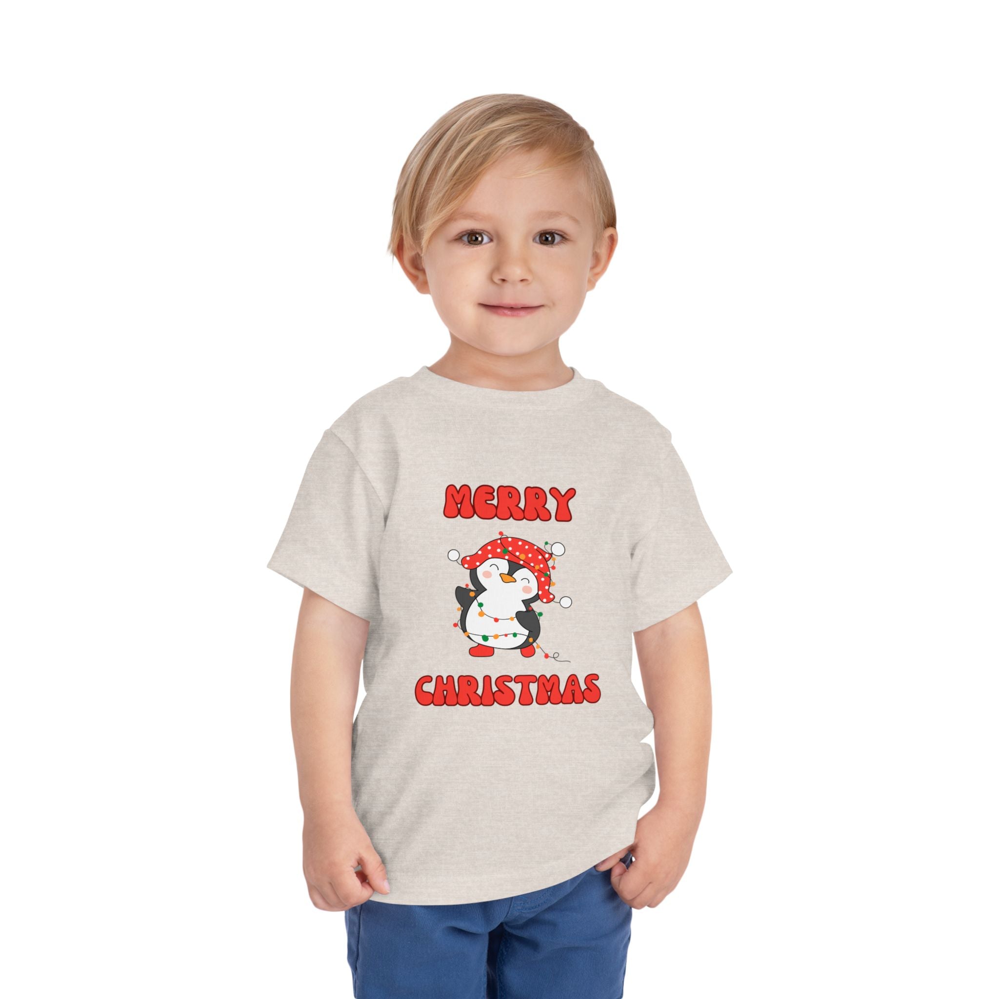 Merry Christmas Penguin Toddler Tee