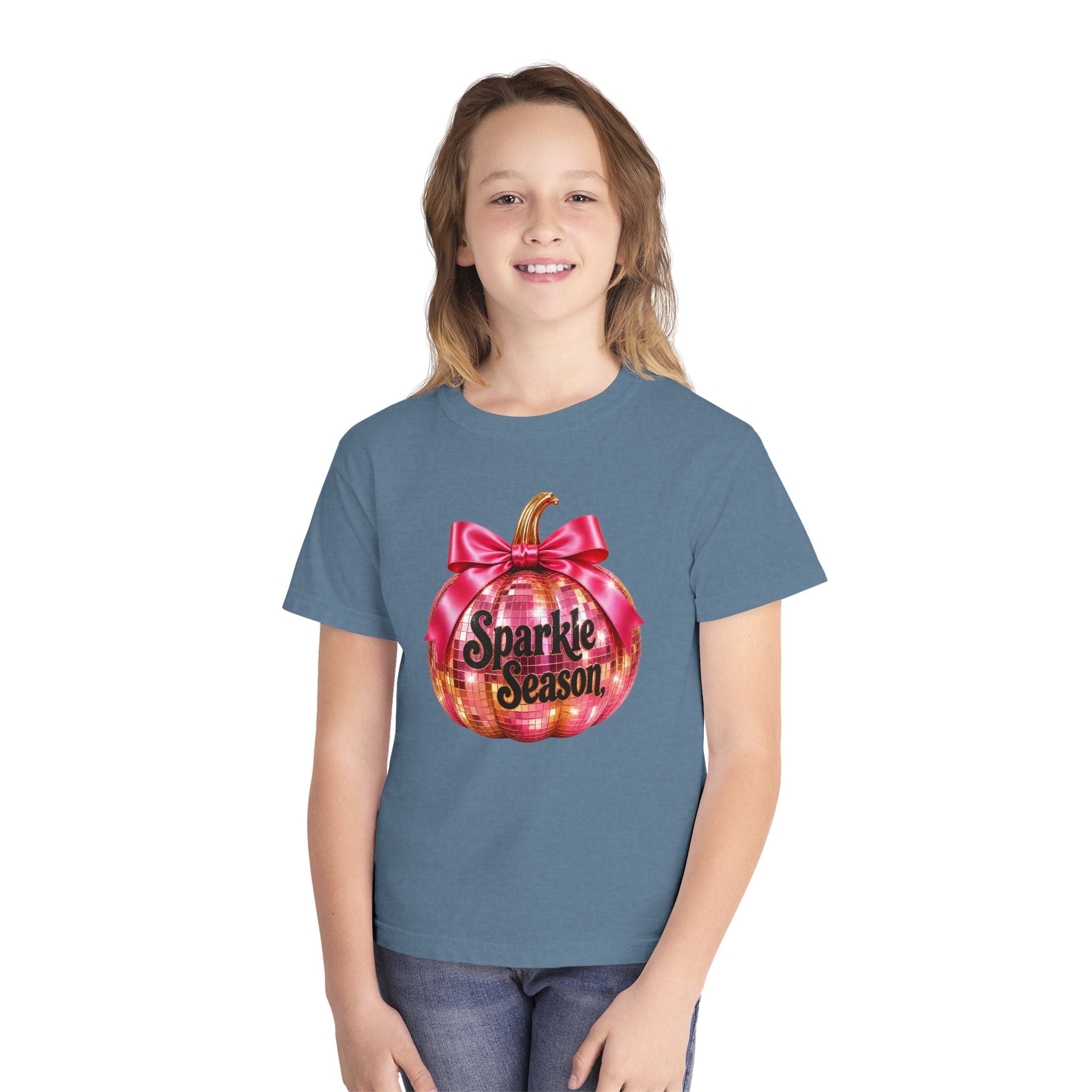 Sparkle Season Pumpkin Youth T‑Shirt