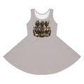 Girls' Halloween Black Cat Sundress — Vintage Pumpkin Party Dress