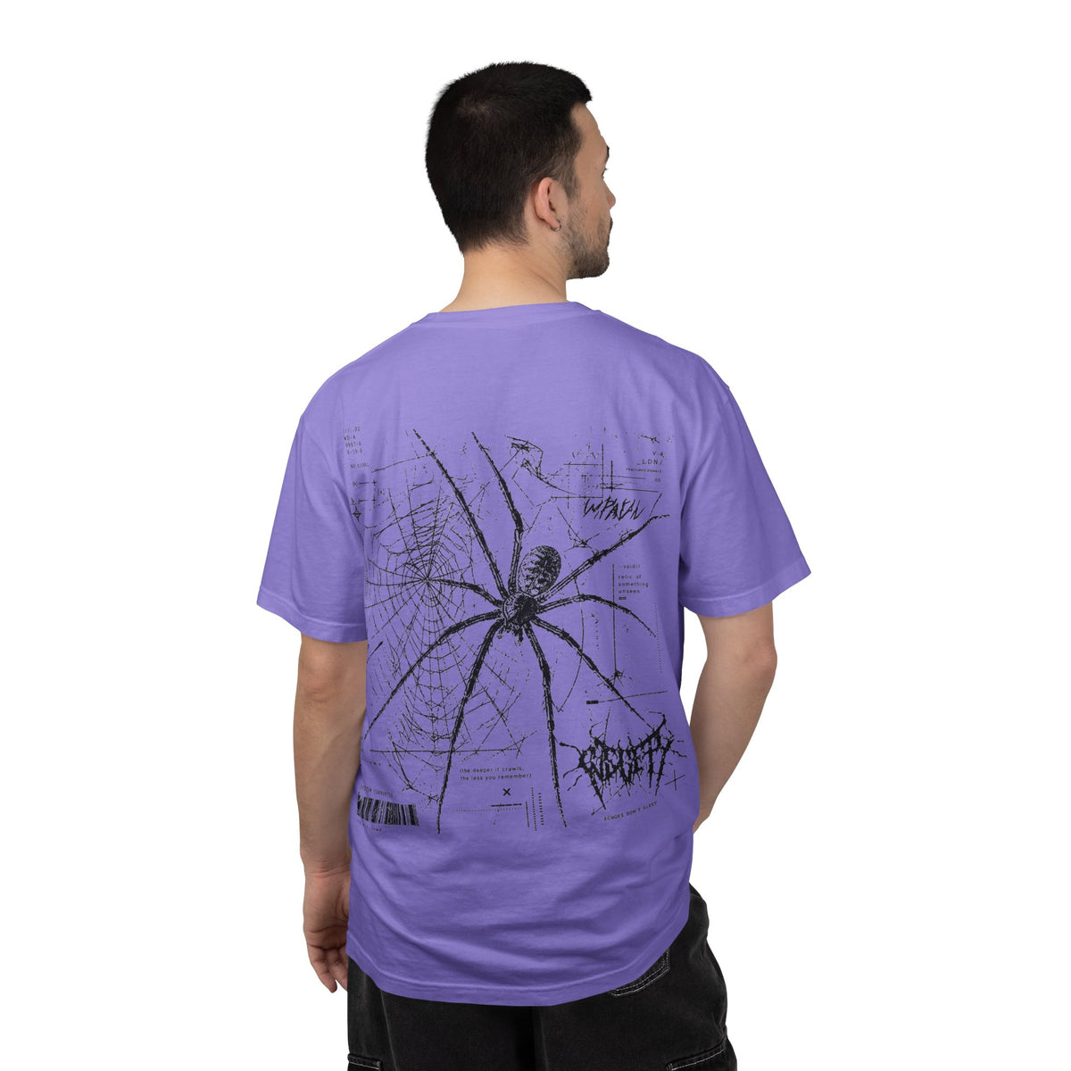 Spider Web Graphic T‑Shirt — Black Line Art Spiderback Tee
