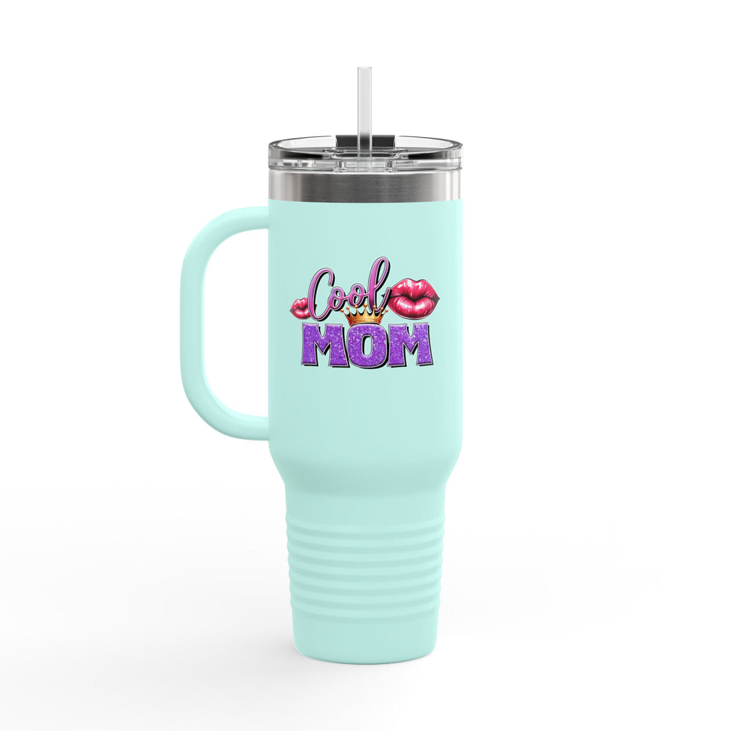 40oz Insulated Travel Mug – Loud Mom Lip Print (Keeps Drinks Hot & Cold)