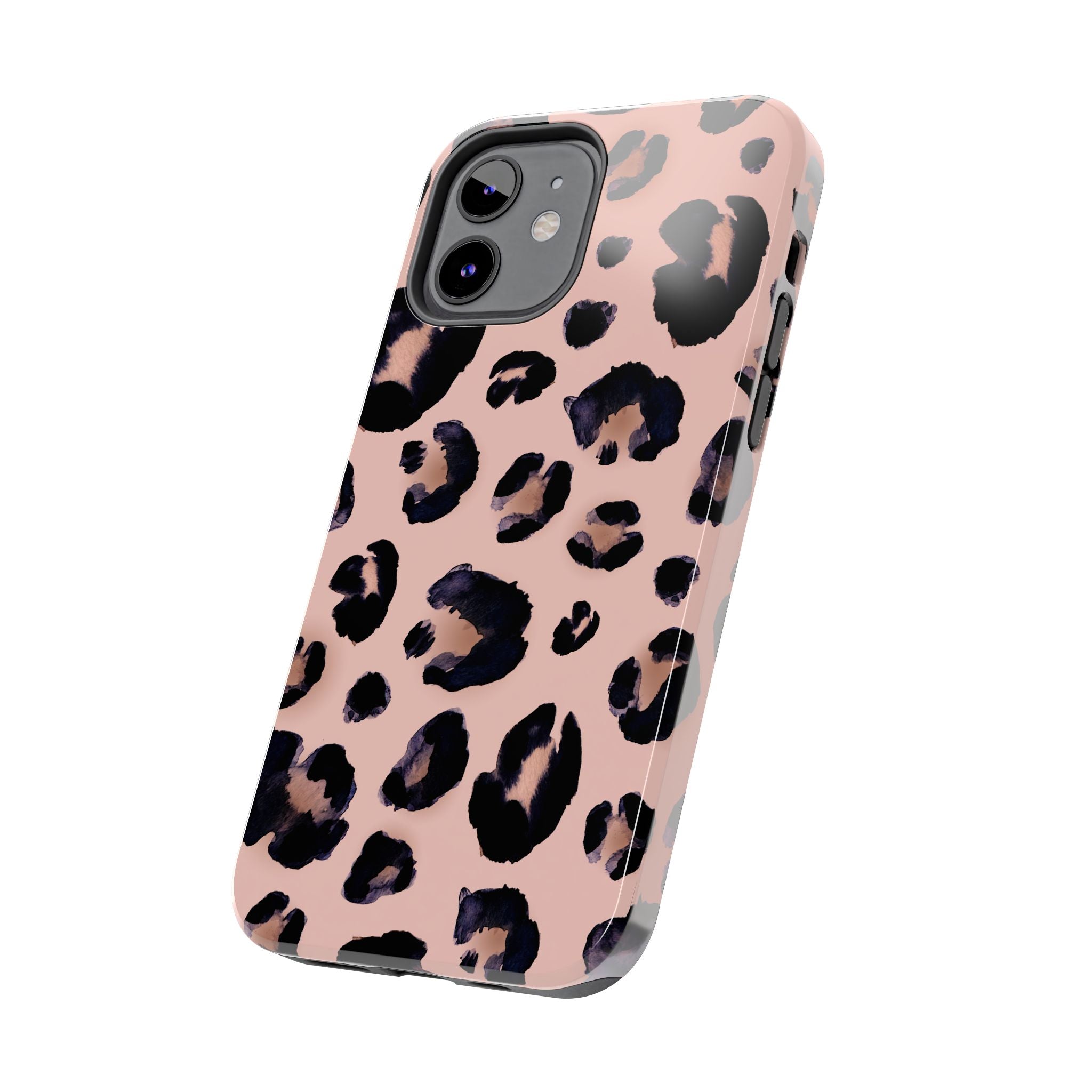 Leopard Print Tough Phone Case — Pink Animal Print Protective Cover
