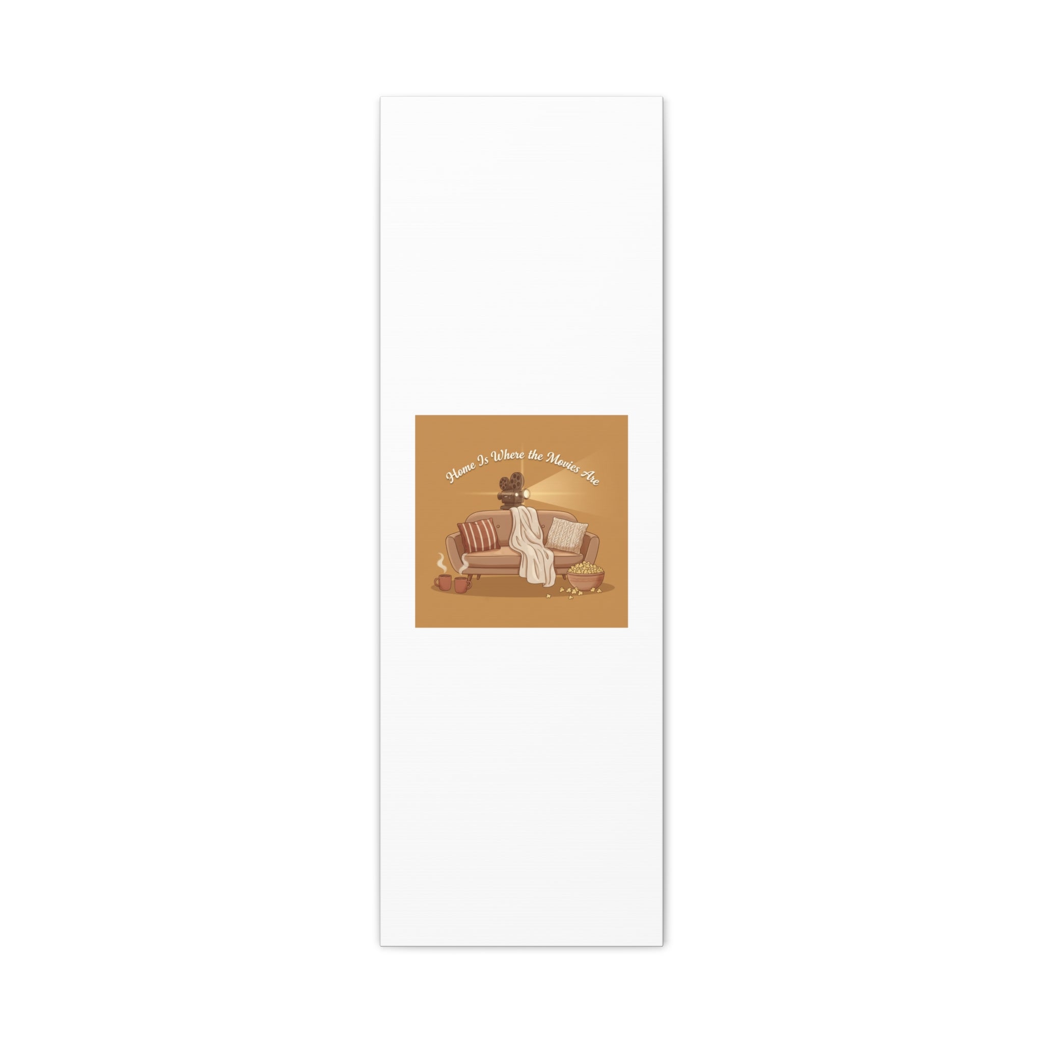 Home Is Where the Movies Are Canvas | cozy night art, home cinema decor