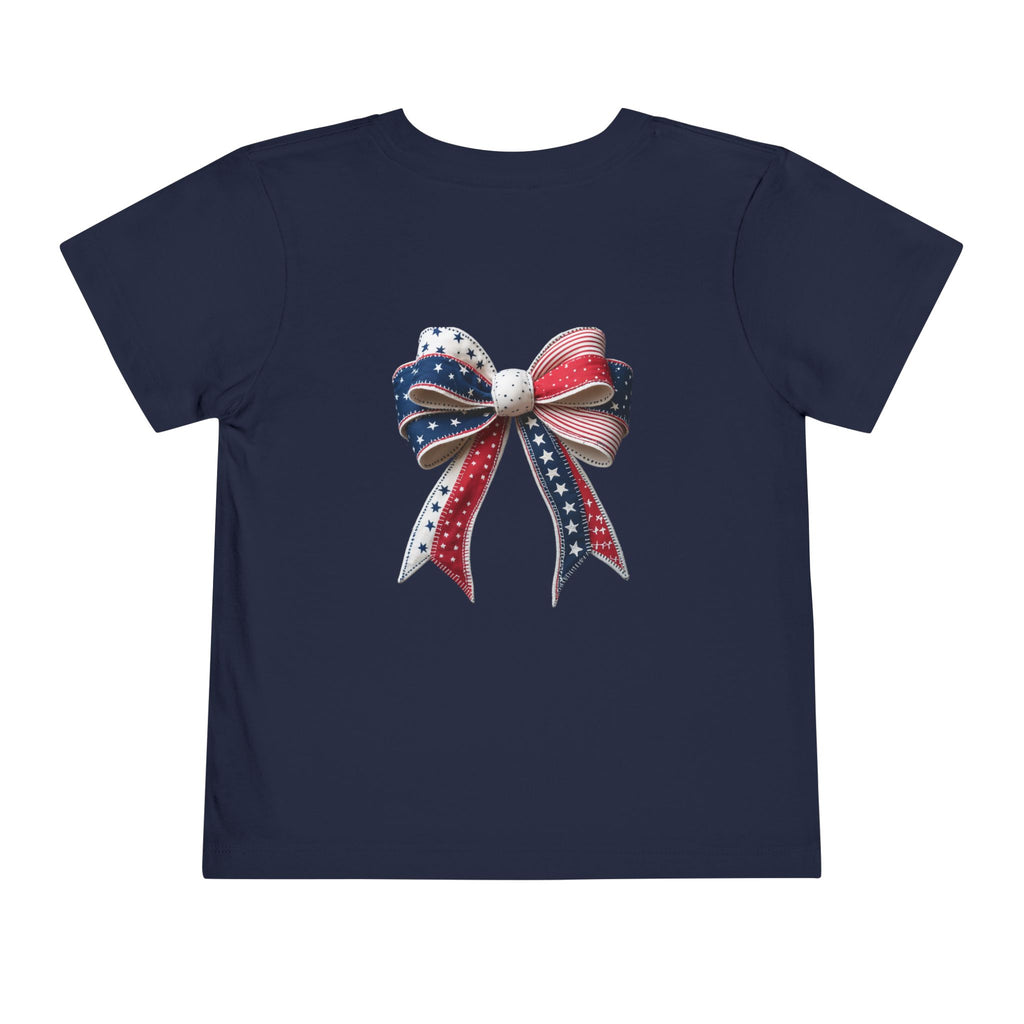 Toddler Tee - "Stay Spangled Sassy" Patriotic Bow 4th of July Shirt