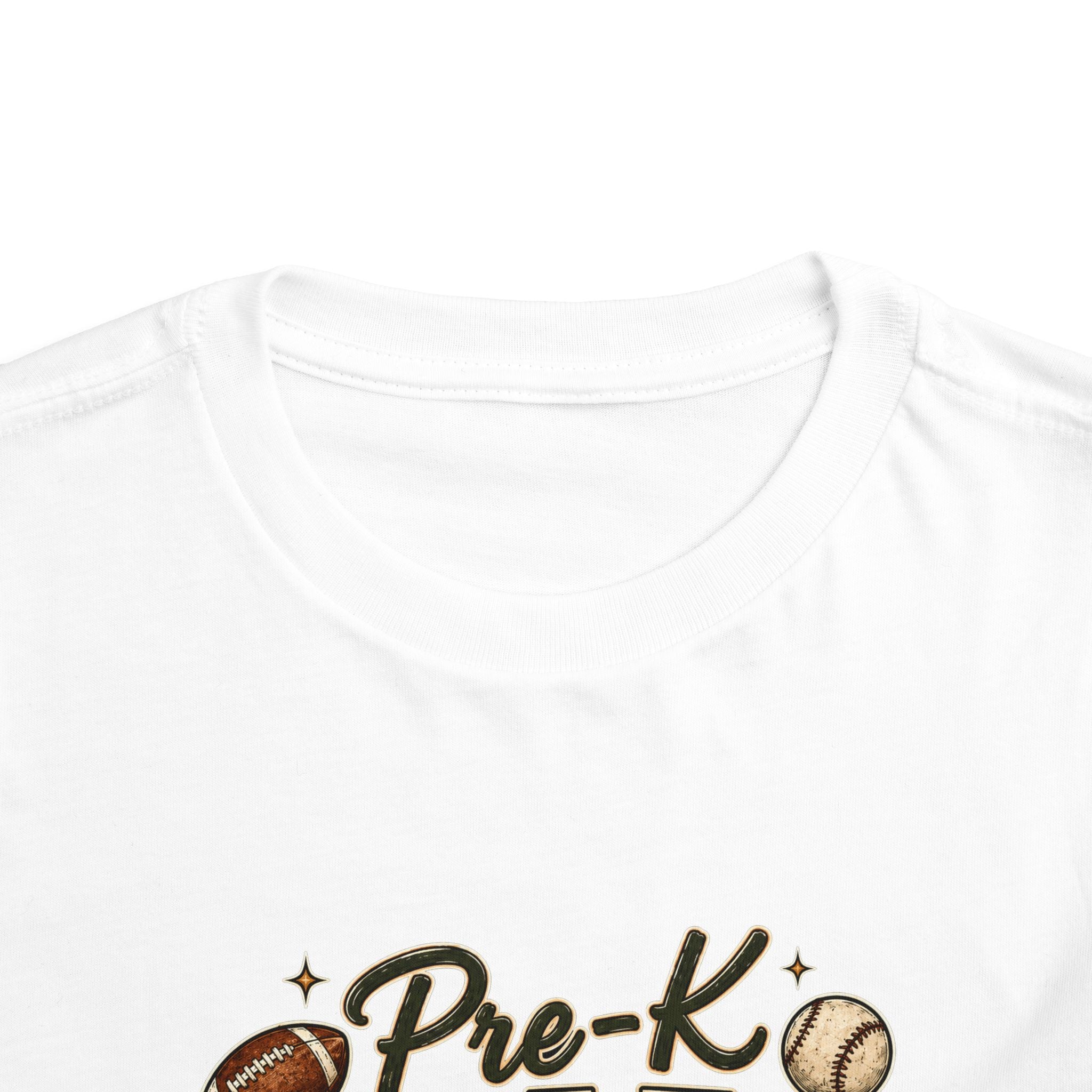 Pre-K Grade Toddler Tee — Back to School Sports Design